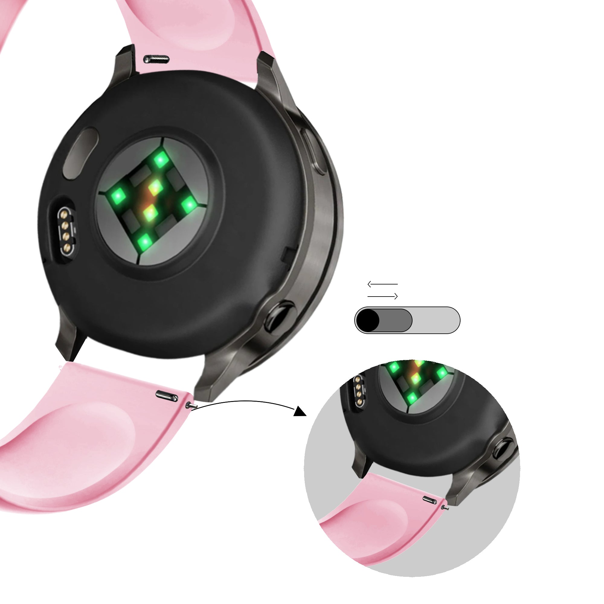 Bandz Garmin Venu 2s Sport Strap 'Deluxe' (Pink)