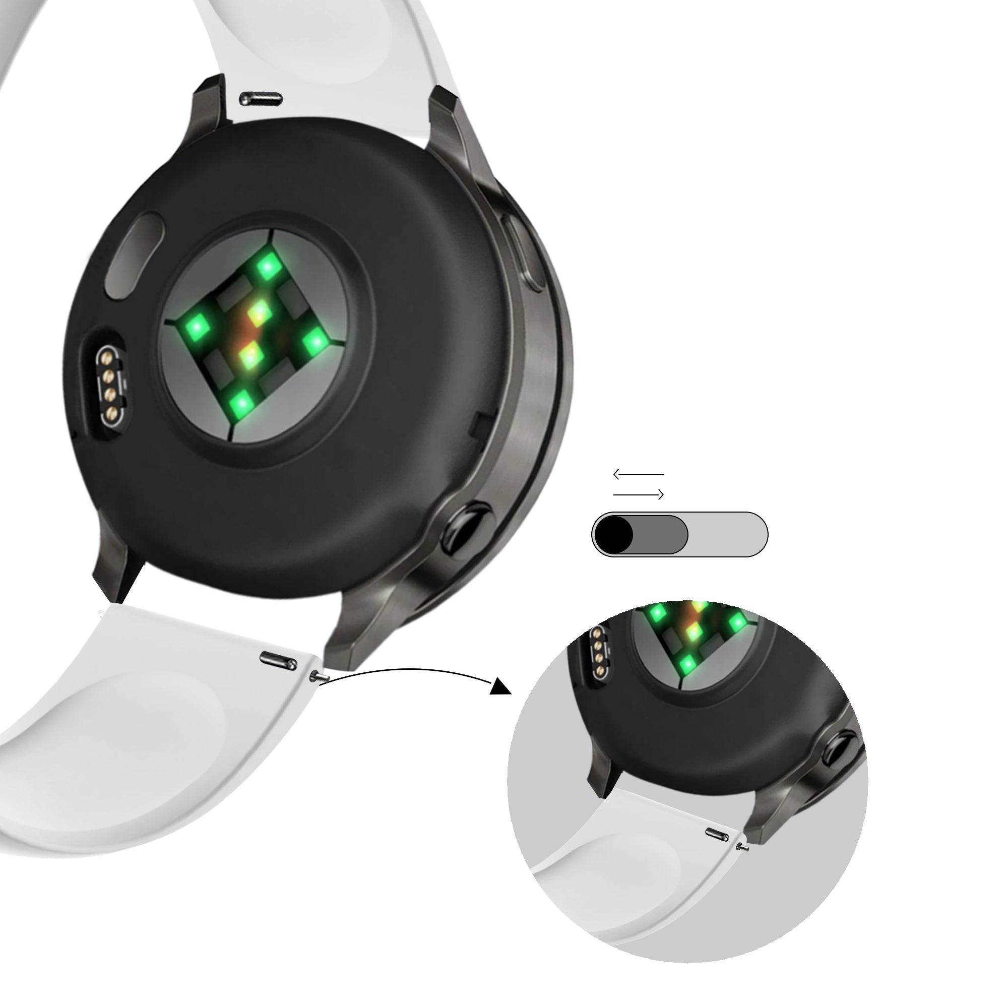 Bandz Garmin Venu 4 - 41mm Sport Strap 'Deluxe' (White)