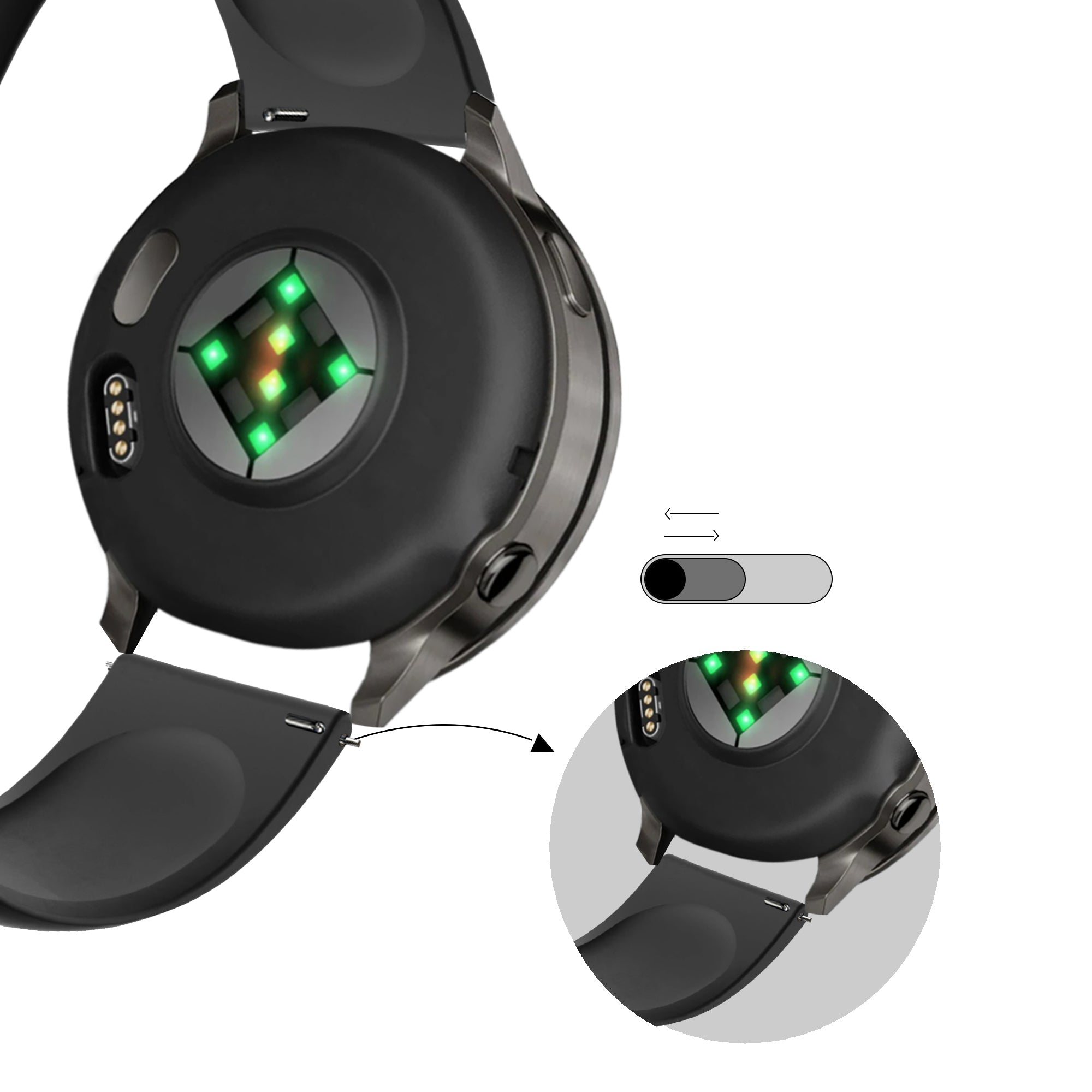 Bandz Garmin D2 Air X10 Sport Strap 'Deluxe' (Black)