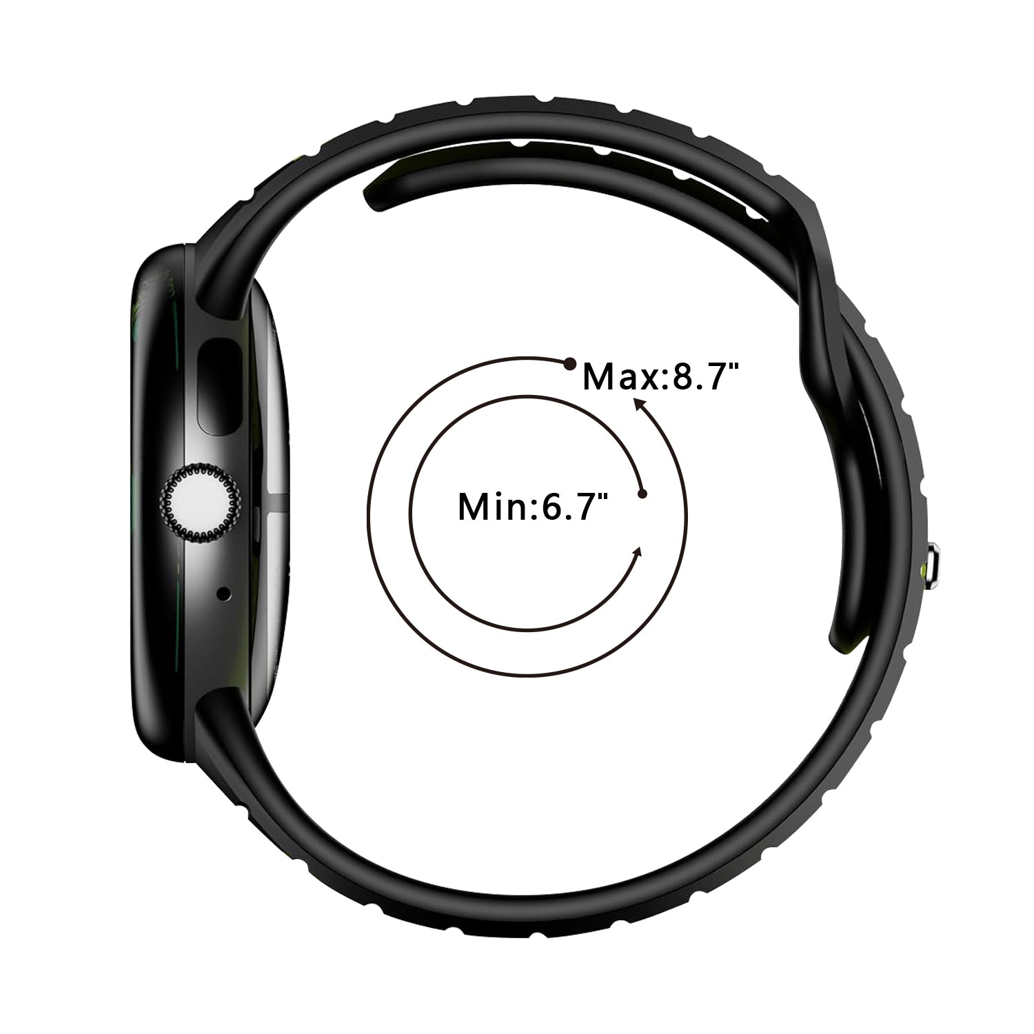 Google Pixel Watch 4 - 45mm Sport Duo Strap (Black/Grey)