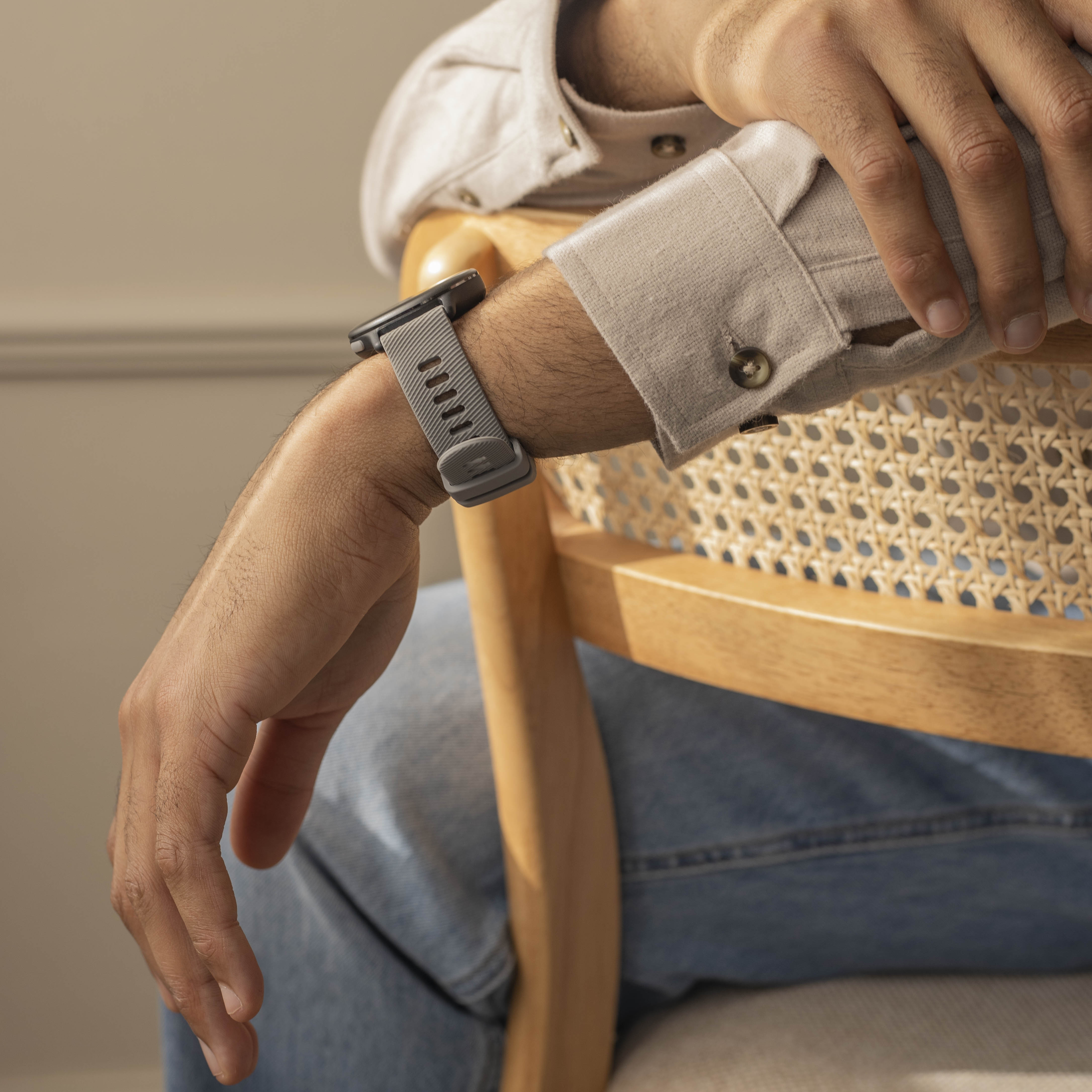 Coros Pace 3 Silicone Strap (Light Gray)