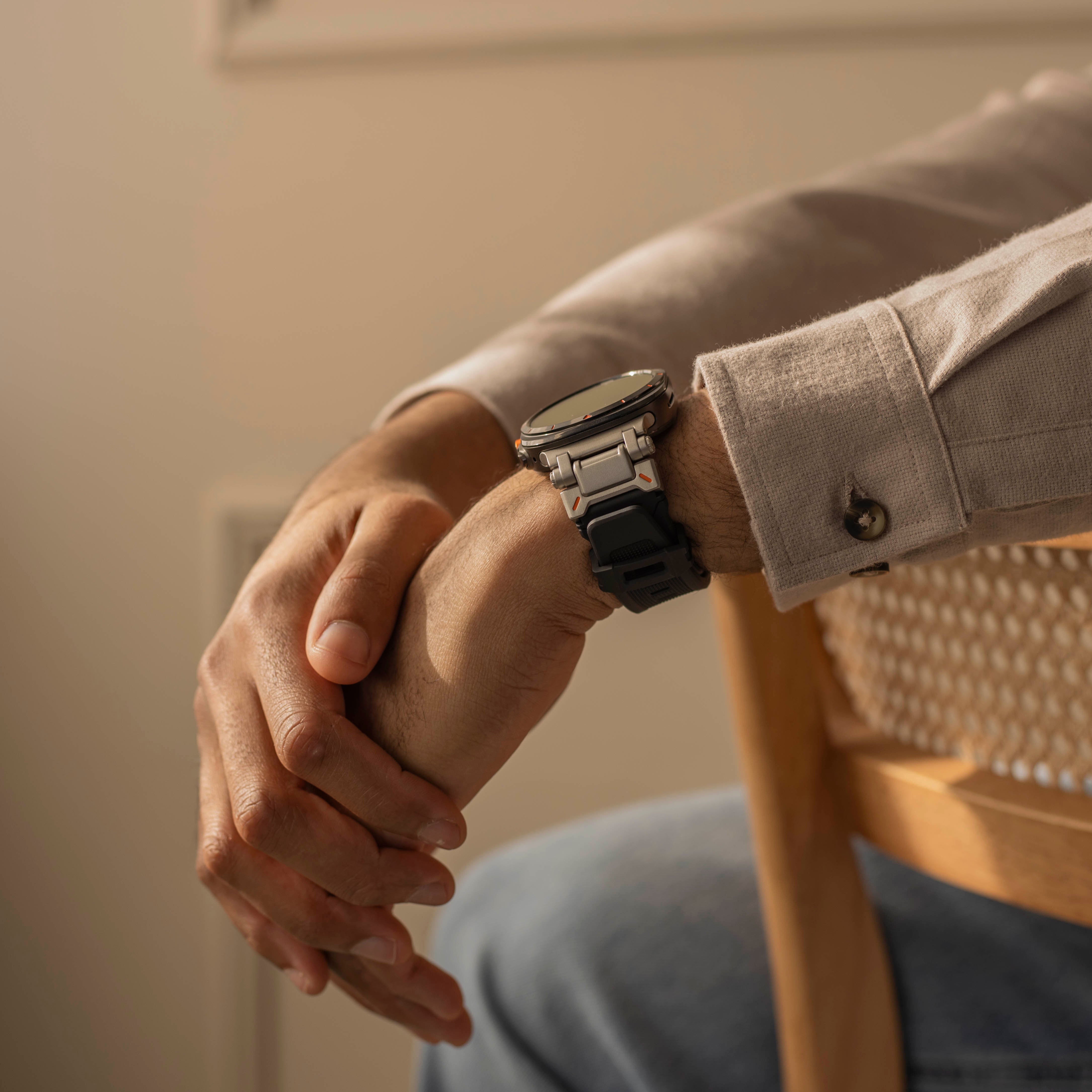 Samsung Galaxy Watch Ultra 'Explorer' TPU Strap (Black with Titanium)