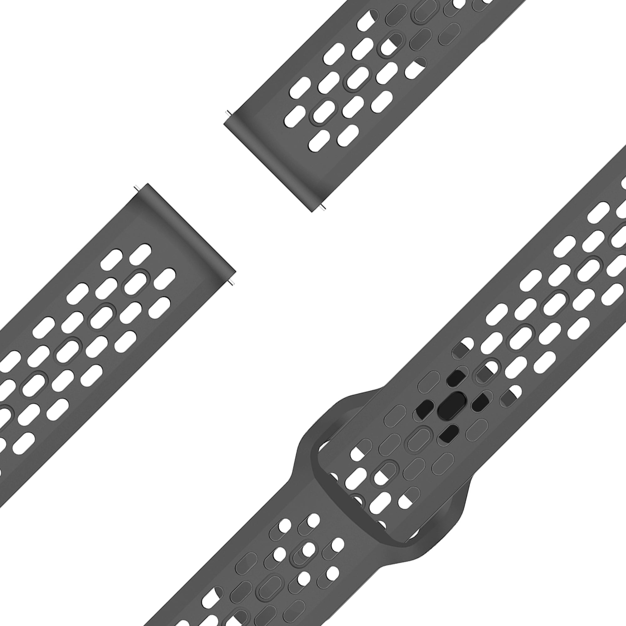 Bandz Garmin Venu 2 Silicone Strap 'Air' (Dark Grey)