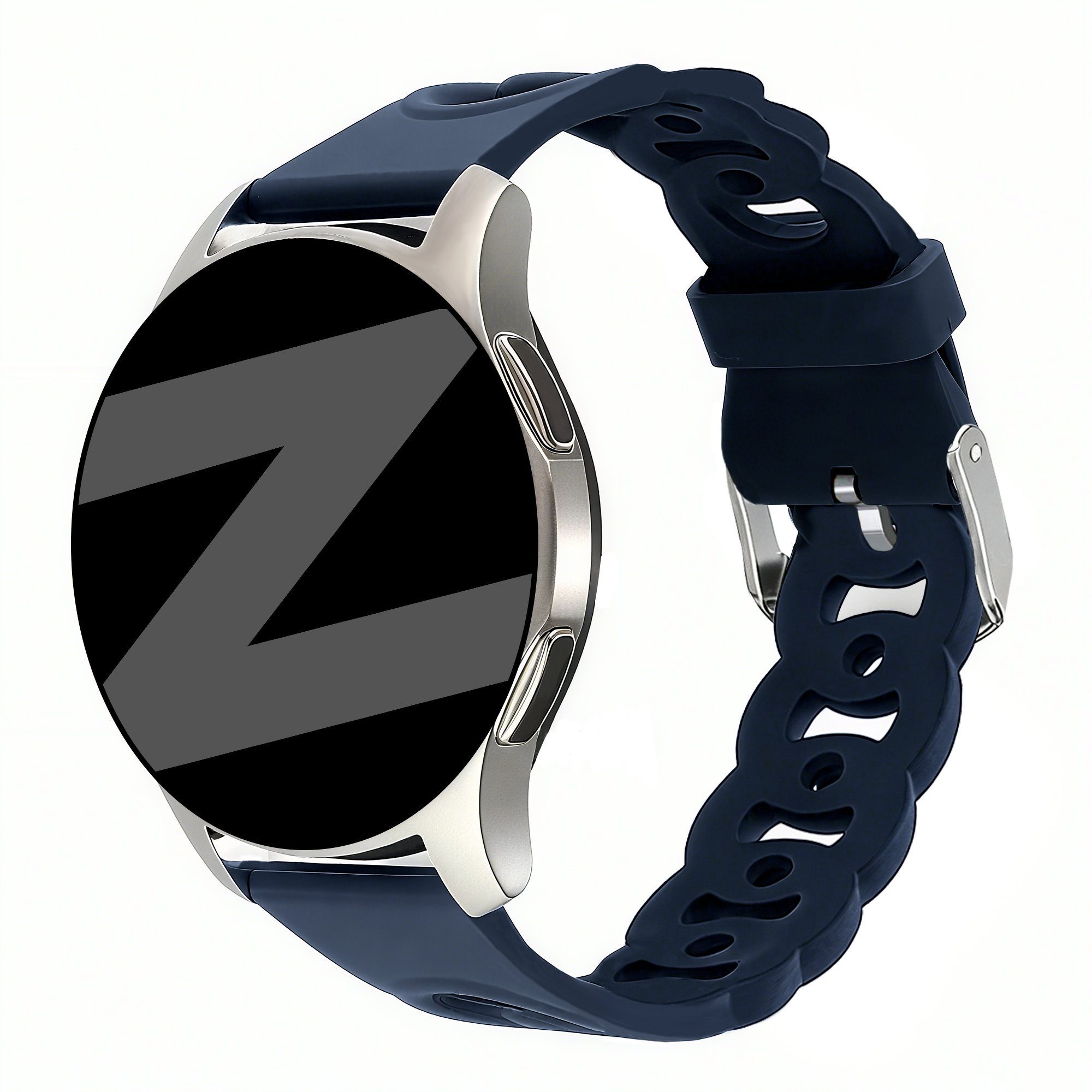 Bandz Samsung Galaxy Watch 5 - 40mm Silicone Strap 'Chains' (Dark Blue)