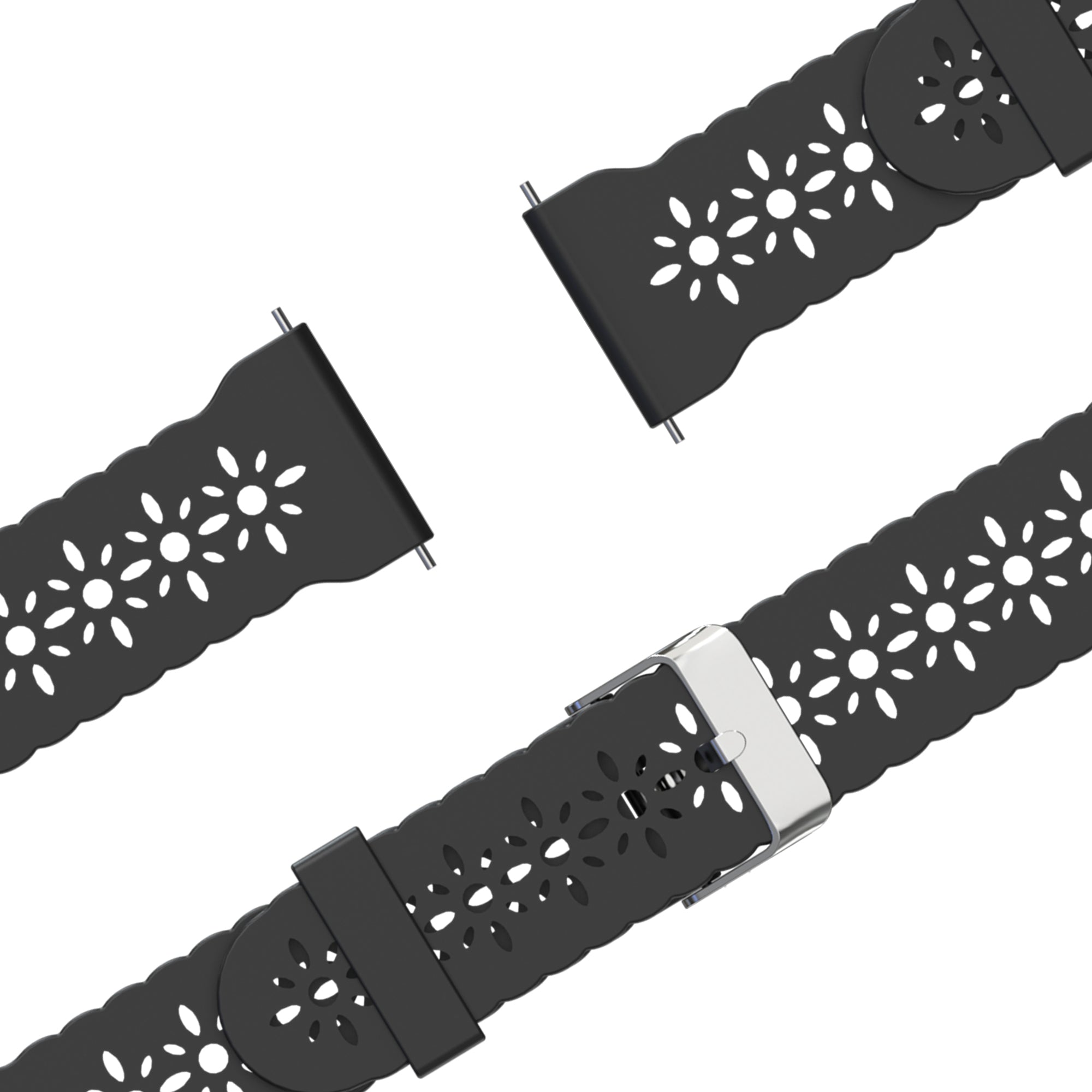 Bandz Garmin Vivoactive 3 Silicone Strap 'Lace' (Black)
