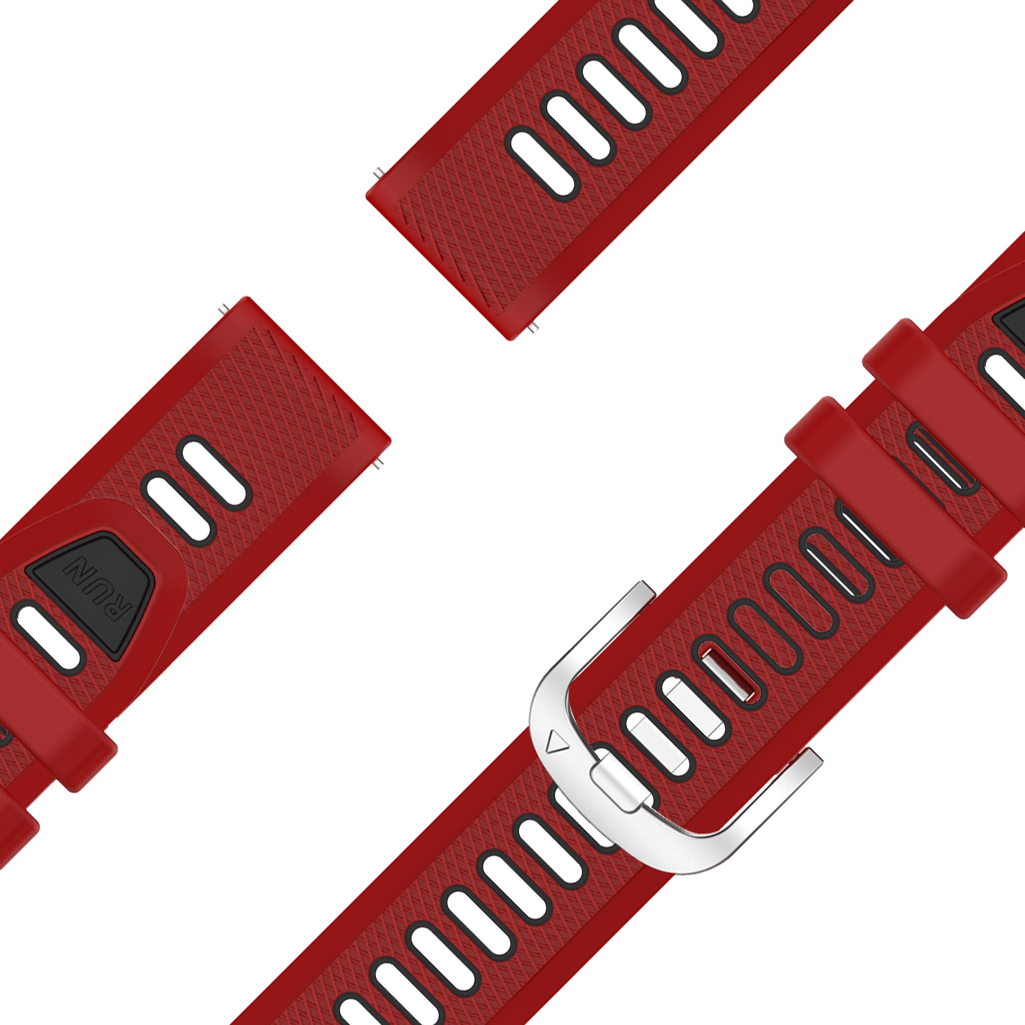 Bandz Garmin Vivomove 3s Sport Strap with Buckle (Red/Black)
