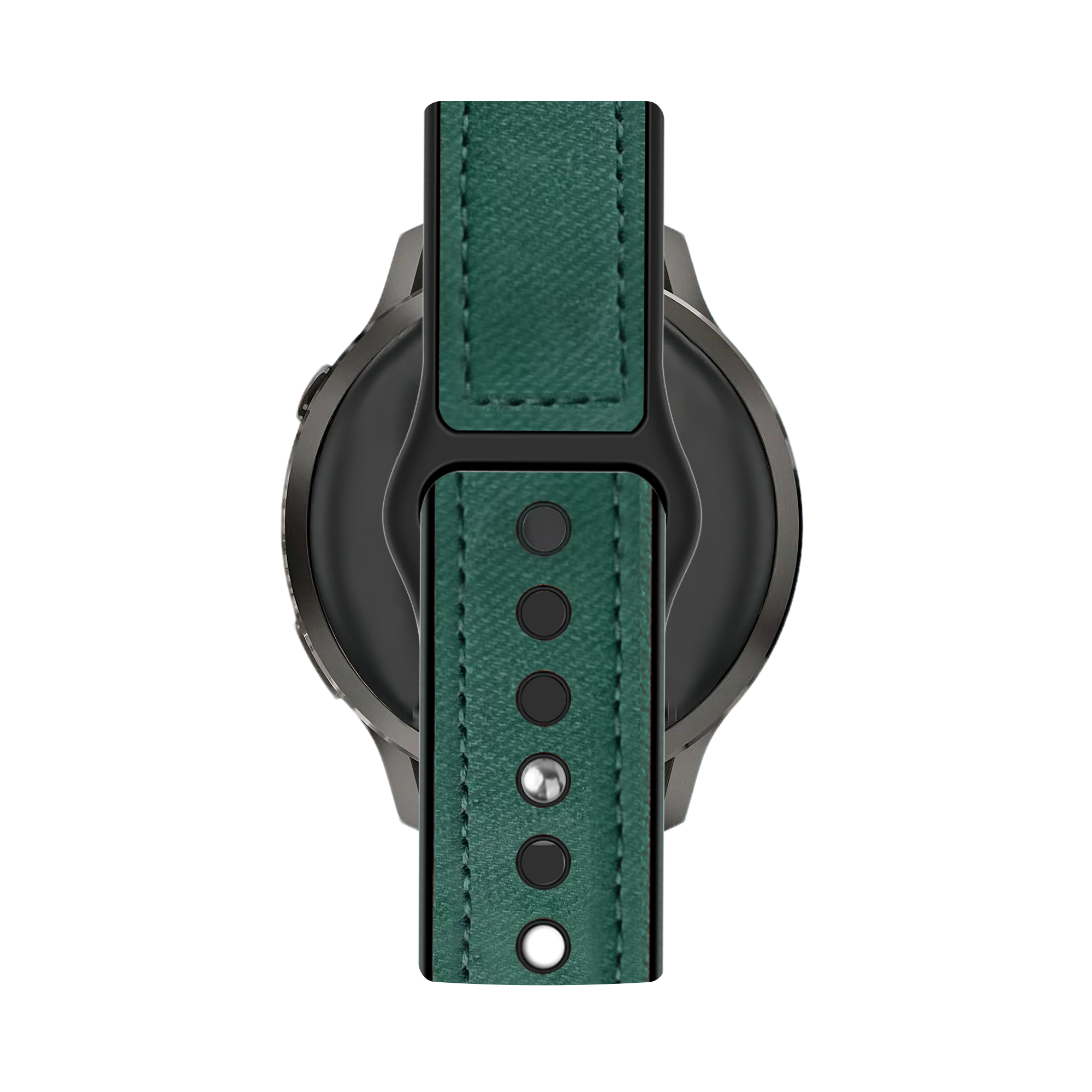Bandz Garmin Vivoactive 4 Leather Strap 'Hybrid' (Green)