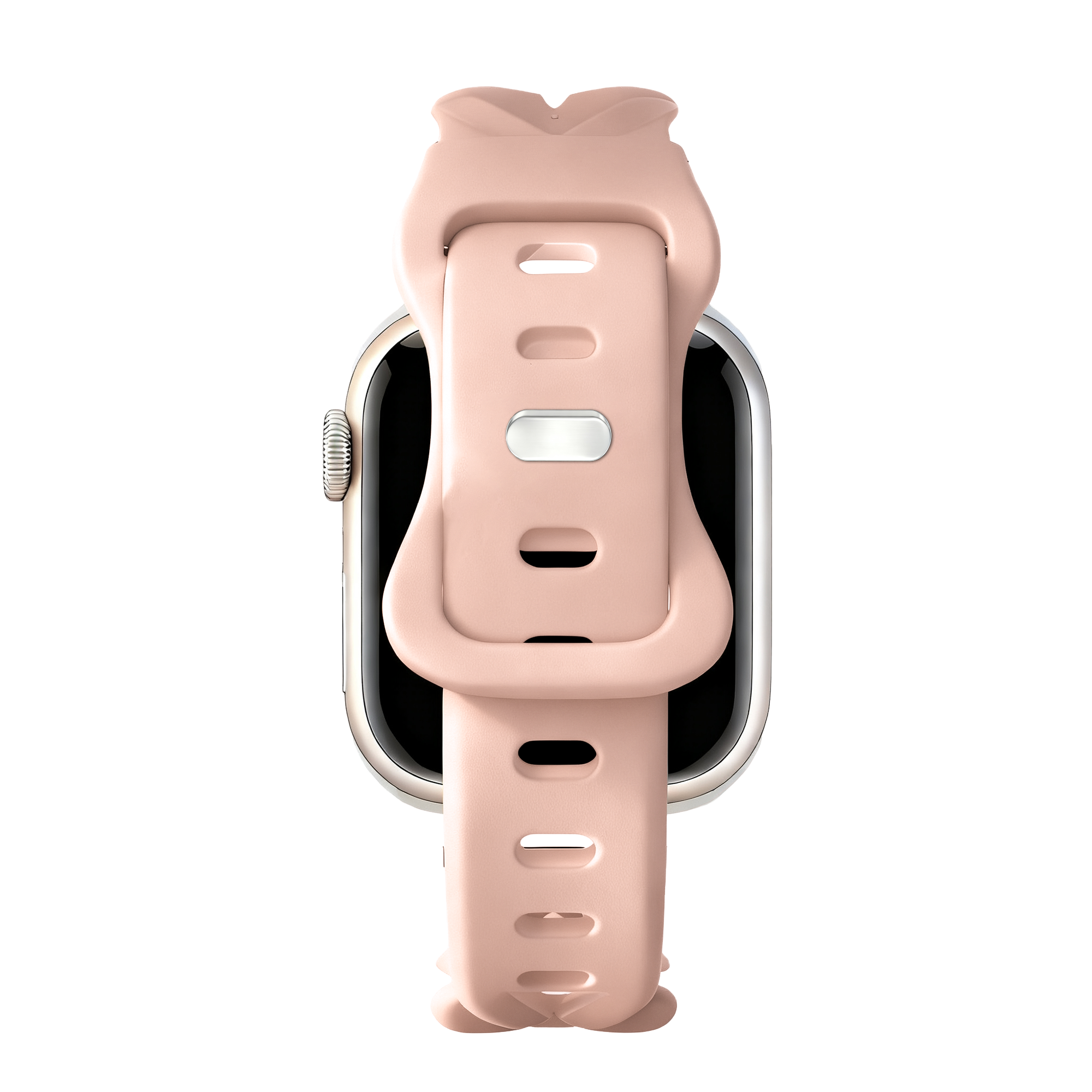 Bandz Apple Watch Silicone Strap 'Braided' (Pink Sand)