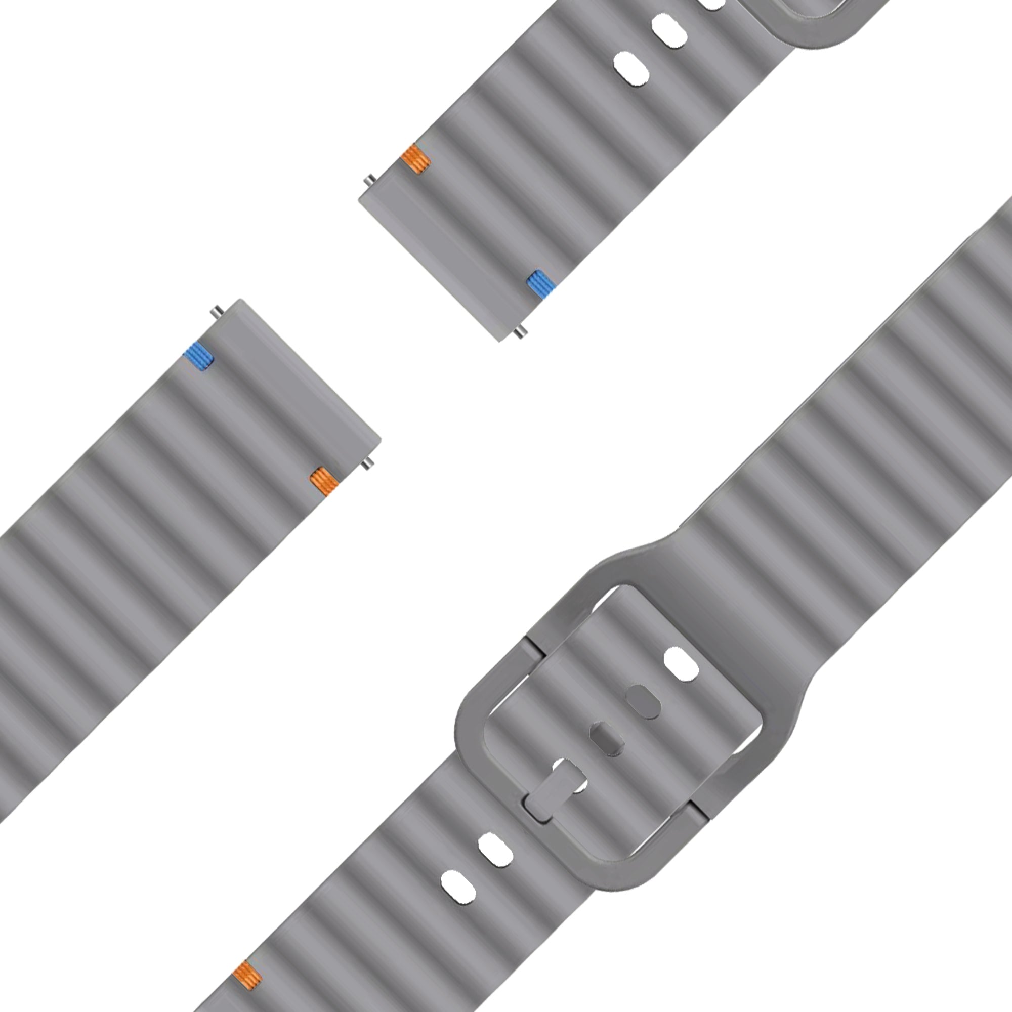 Bandz Garmin Vivoactive 6 Silicone Strap 'Wave' (Dark Grey)