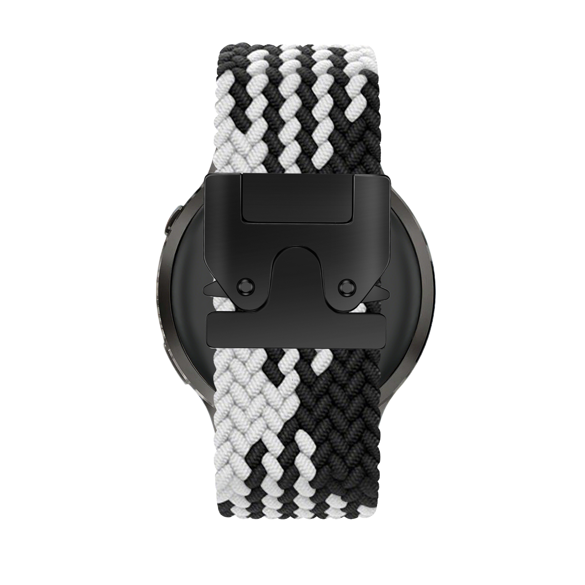 Bandz Garmin Venu SQ Braided Strap 'Parachute' (Black/White)