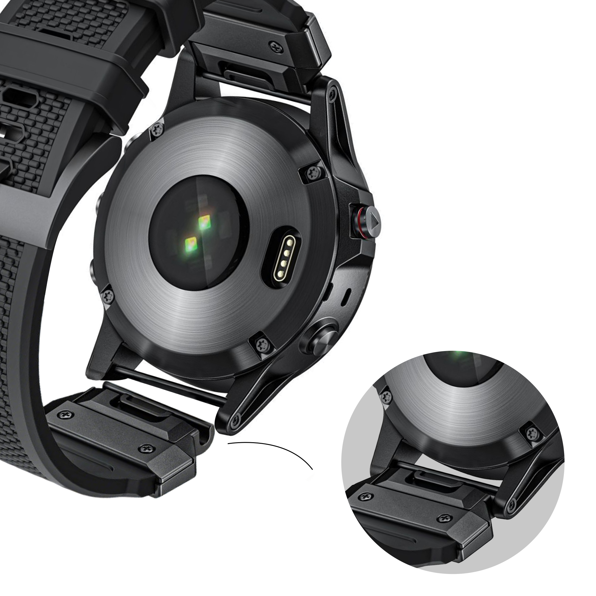 Bandz Garmin Fenix 8 - 51mm Silicone Strap 'Explorer' (Black)