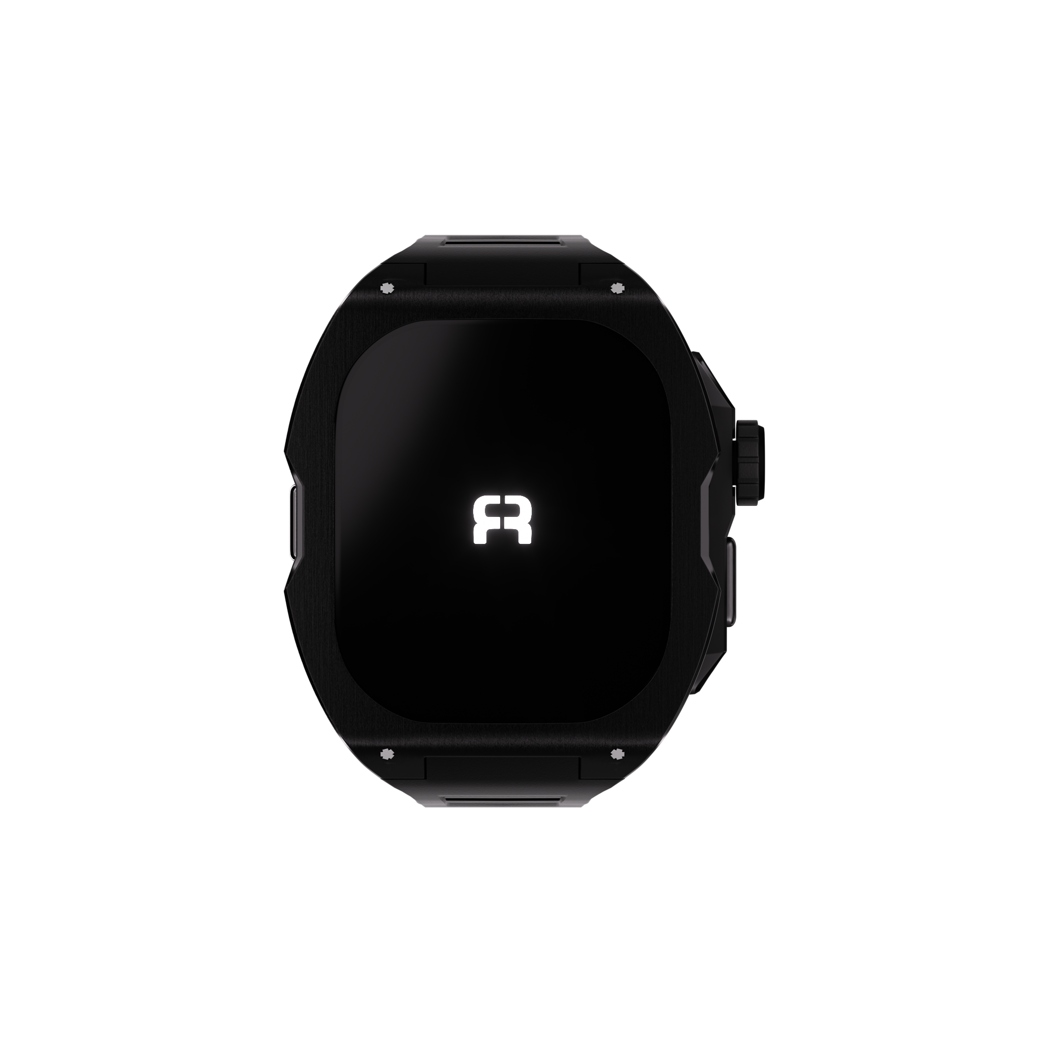 Reqior Apple Watch Ultra Case with Rubber Strap (Black)