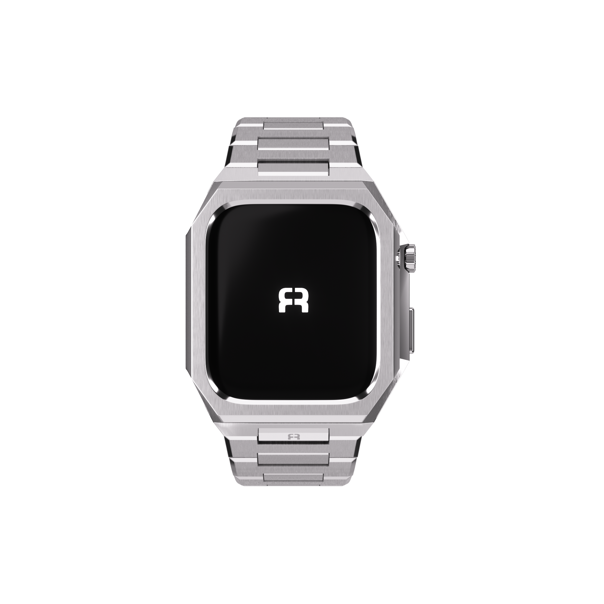 Reqior Apple Watch 45mm Case with Steel Strap 'Nautilus' (Silver)