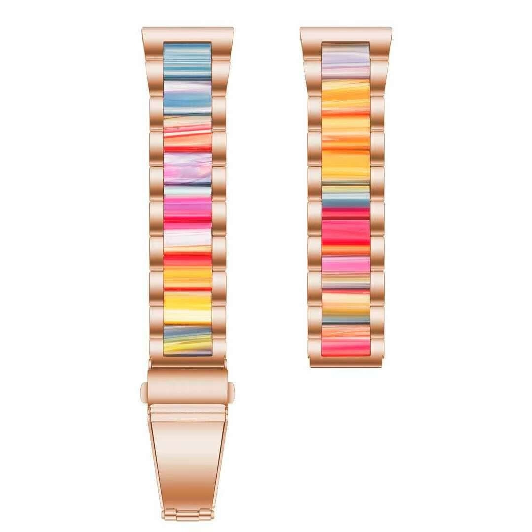 Amazfit Active Steel Resin Strap (Rose Gold/Colourful)