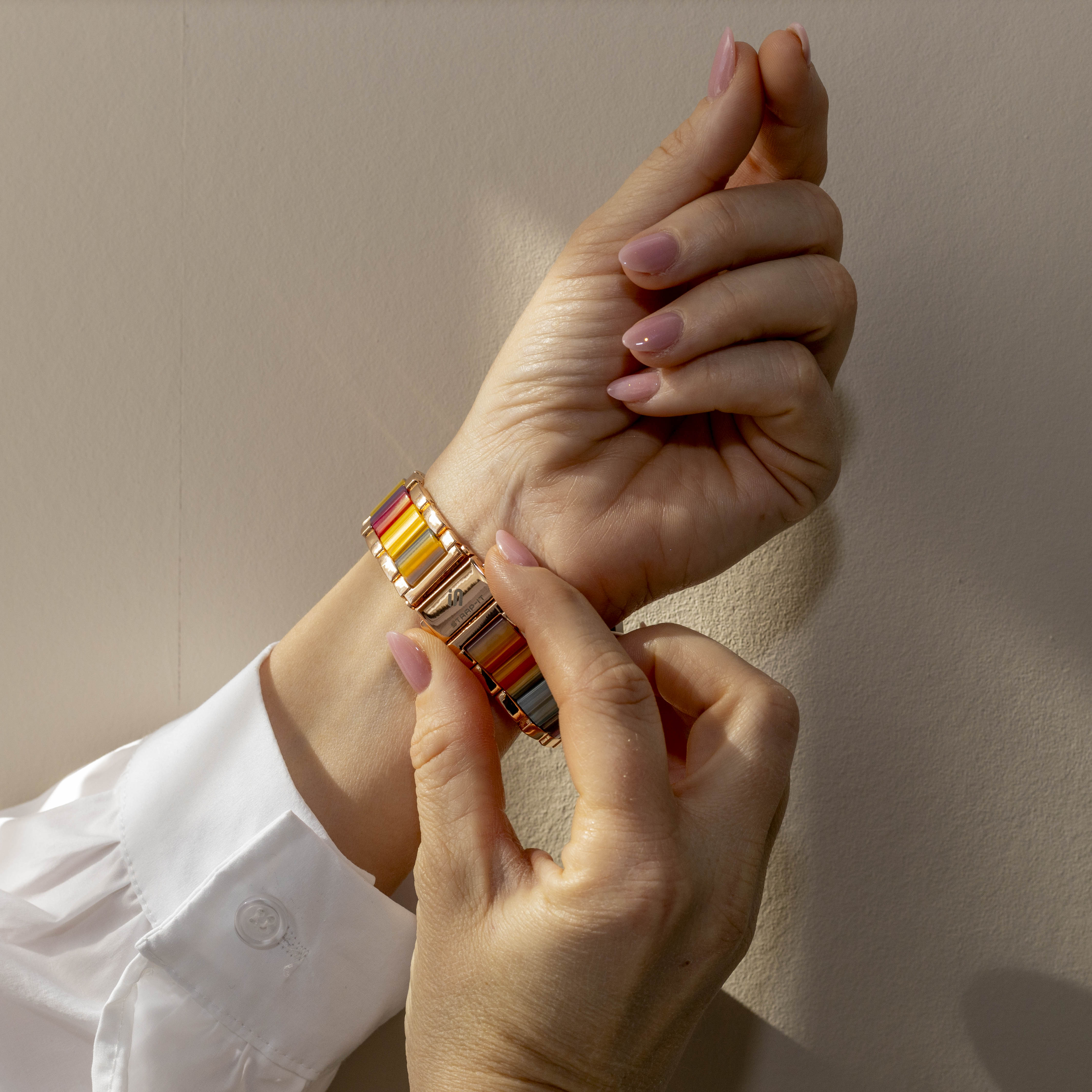 Polar Ignite 2 Resin Steel Strap (Rose Gold/Multicoloured)