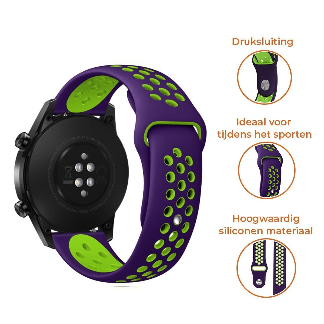 Suunto 9 Peak Sport Strap (Purple/Green)