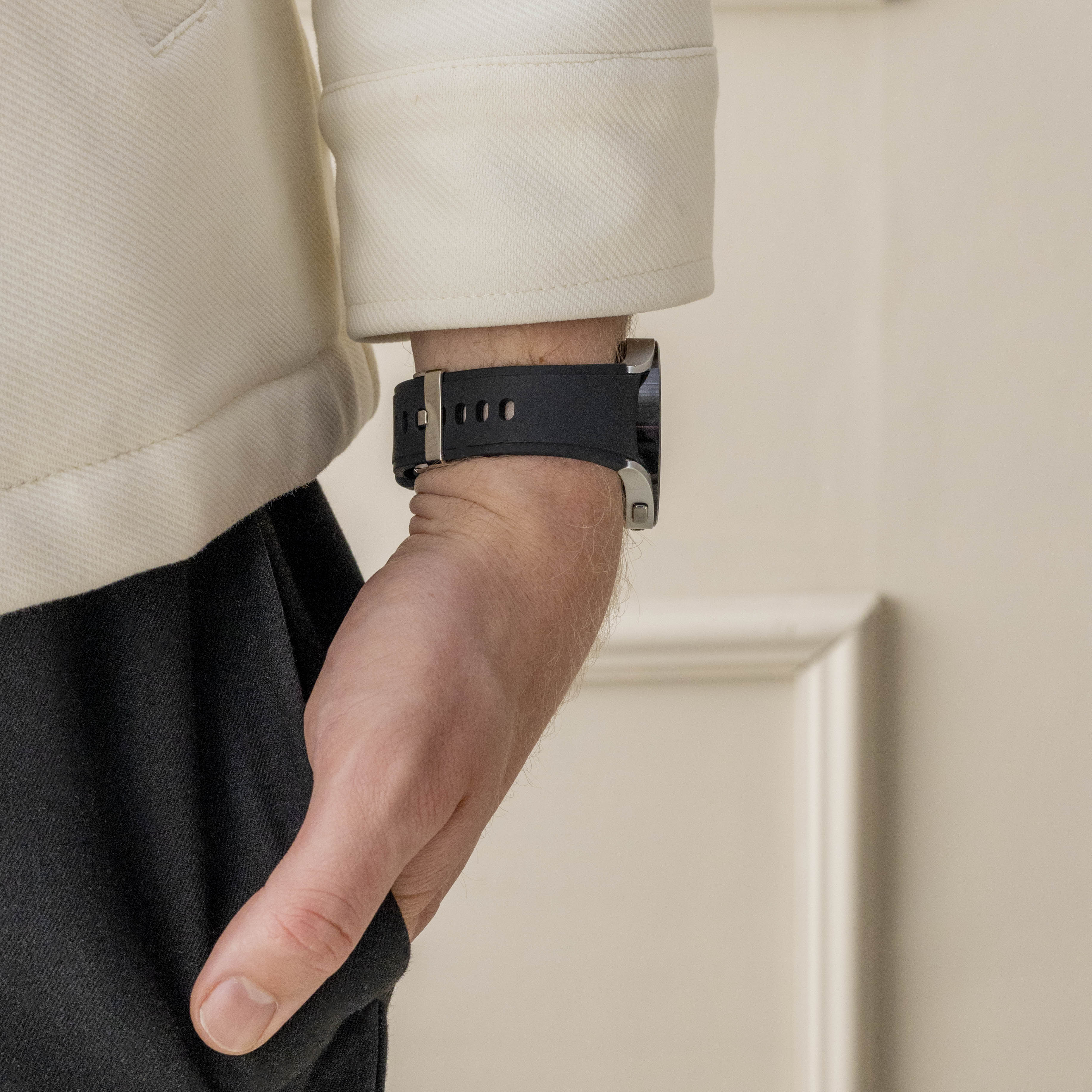 Samsung Galaxy Watch 4 40mm Silicone Strap Perfect Fit (Black)