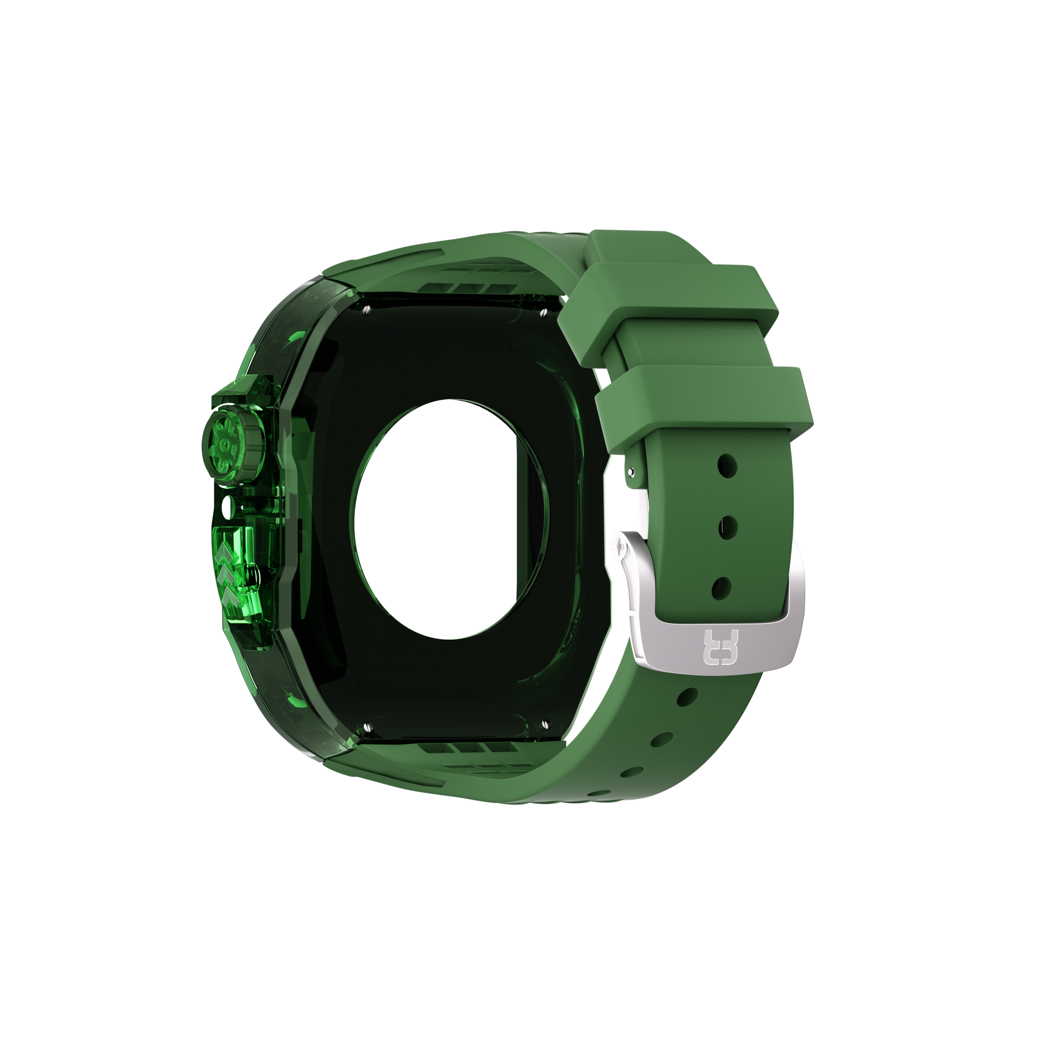 Reqior Apple Watch 45mm Polymer Case with Rubber Strap (Green)