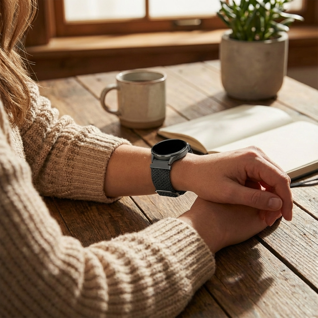 Bandz Garmin Venu 2s Adjustable Braided Strap (Black)