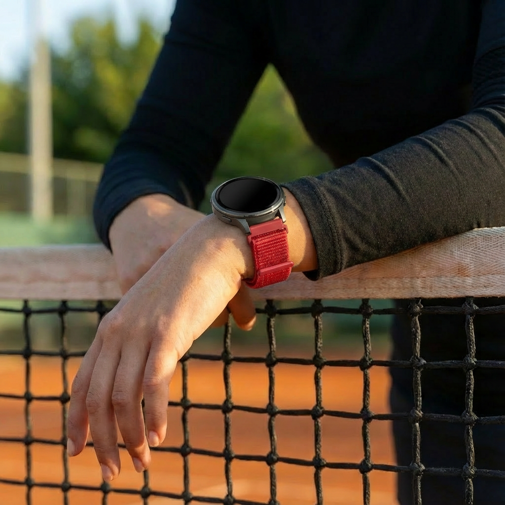 Bandz Garmin Approach S42 Nylon Loop Strap (Red)