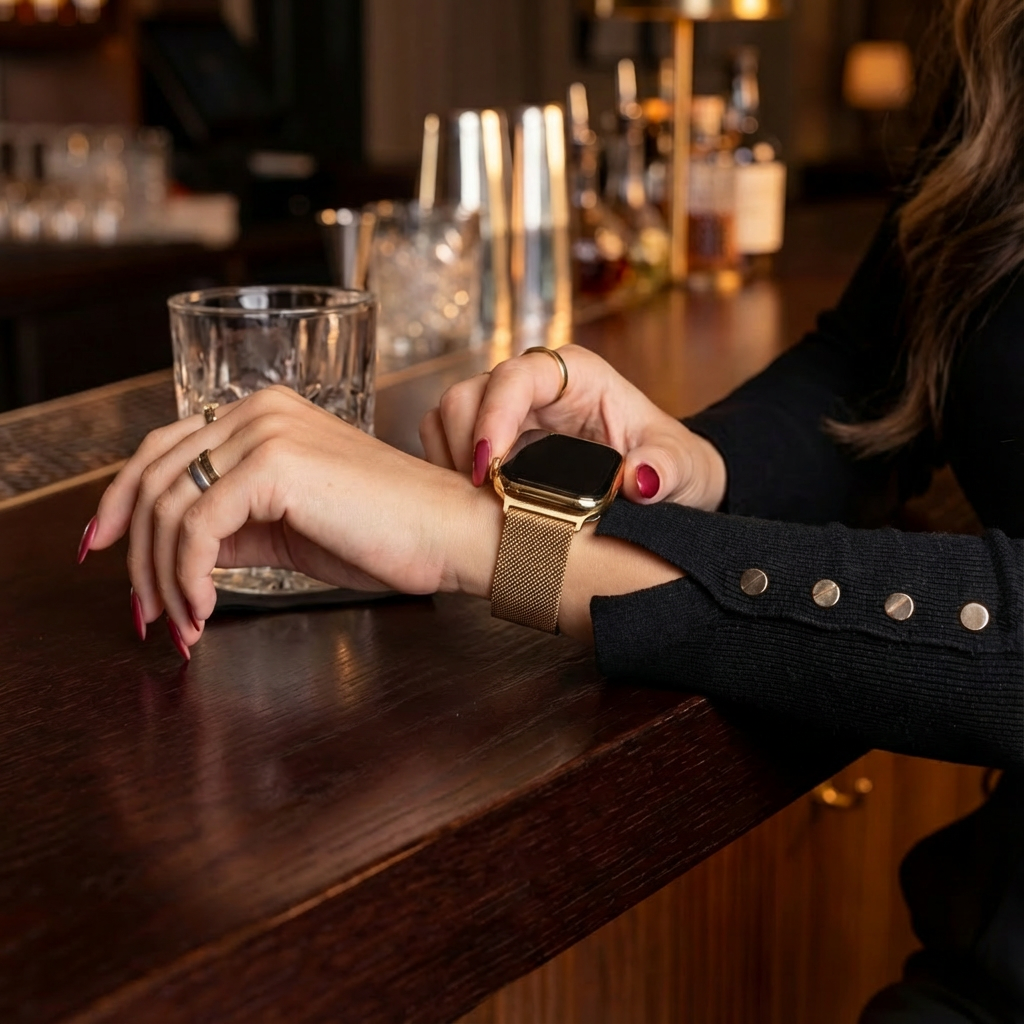 Apple Watch Milanese Strap with Buckle (Rose Gold)