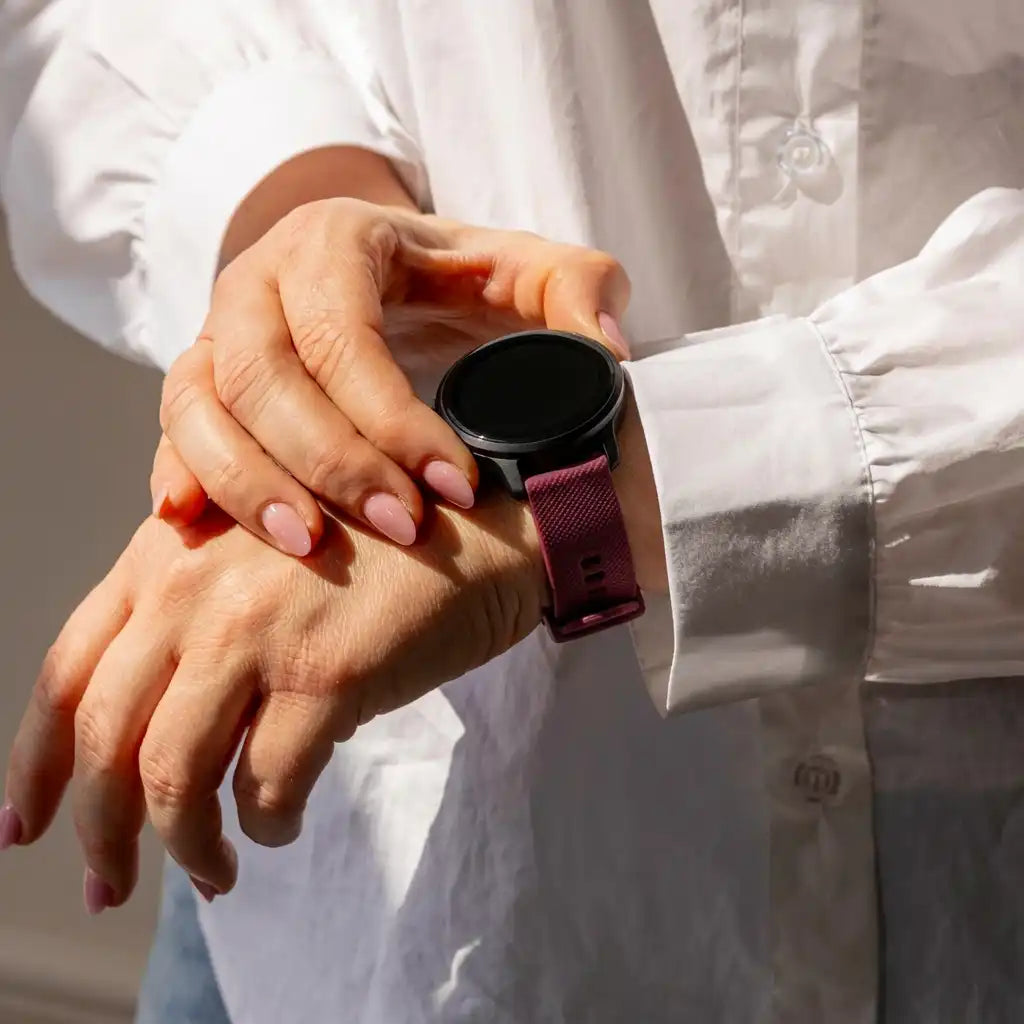 Polar Grit X2 Pro Premium Silicone Strap (Wine Red)