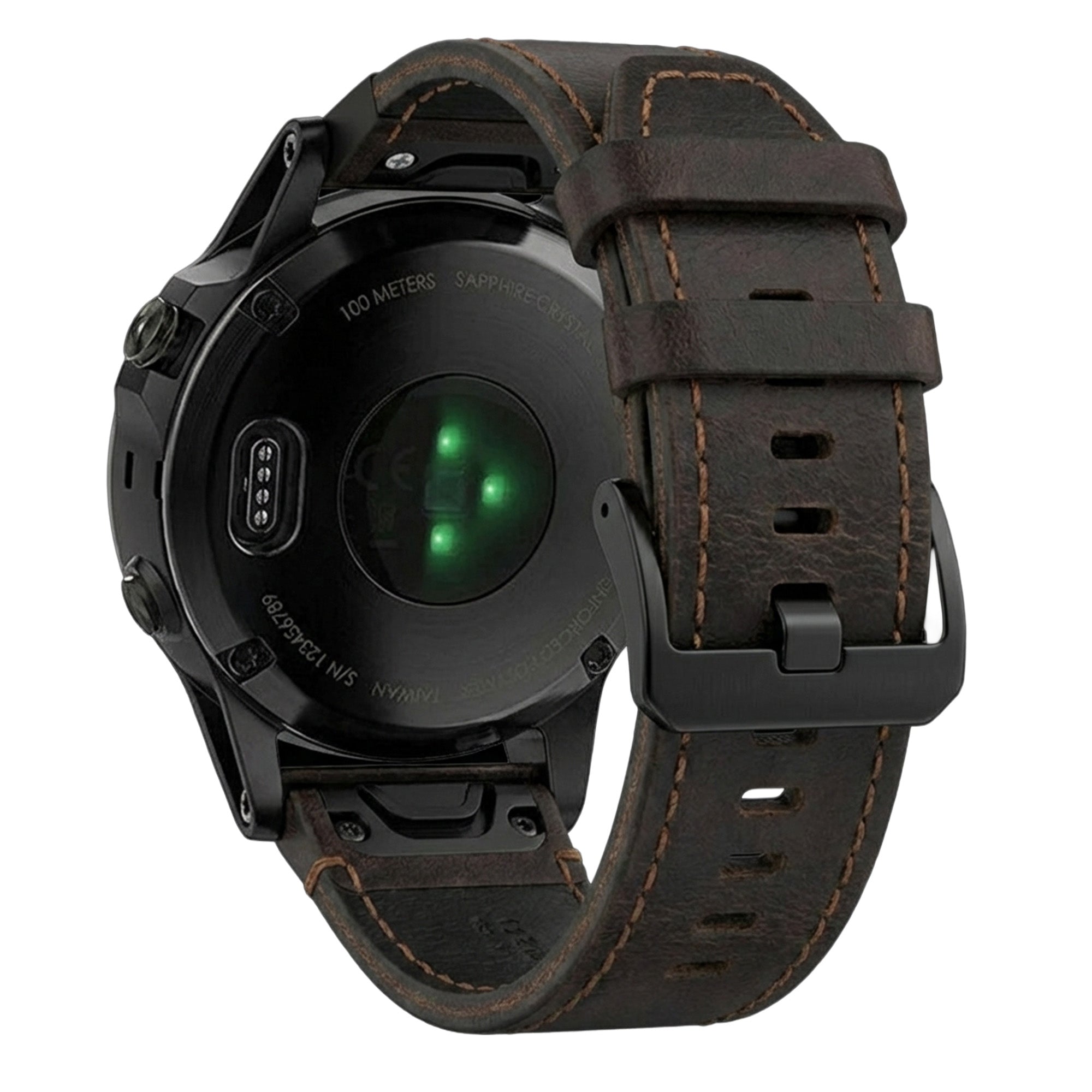 Garmin Fenix 7 Leather Strap (Dark Brown)