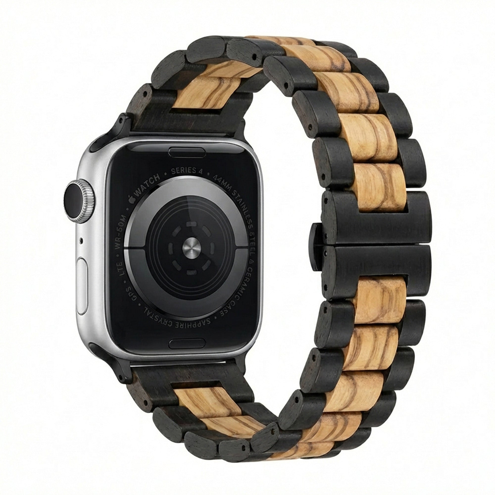 Apple Watch Wood Strap (Black/Tan)