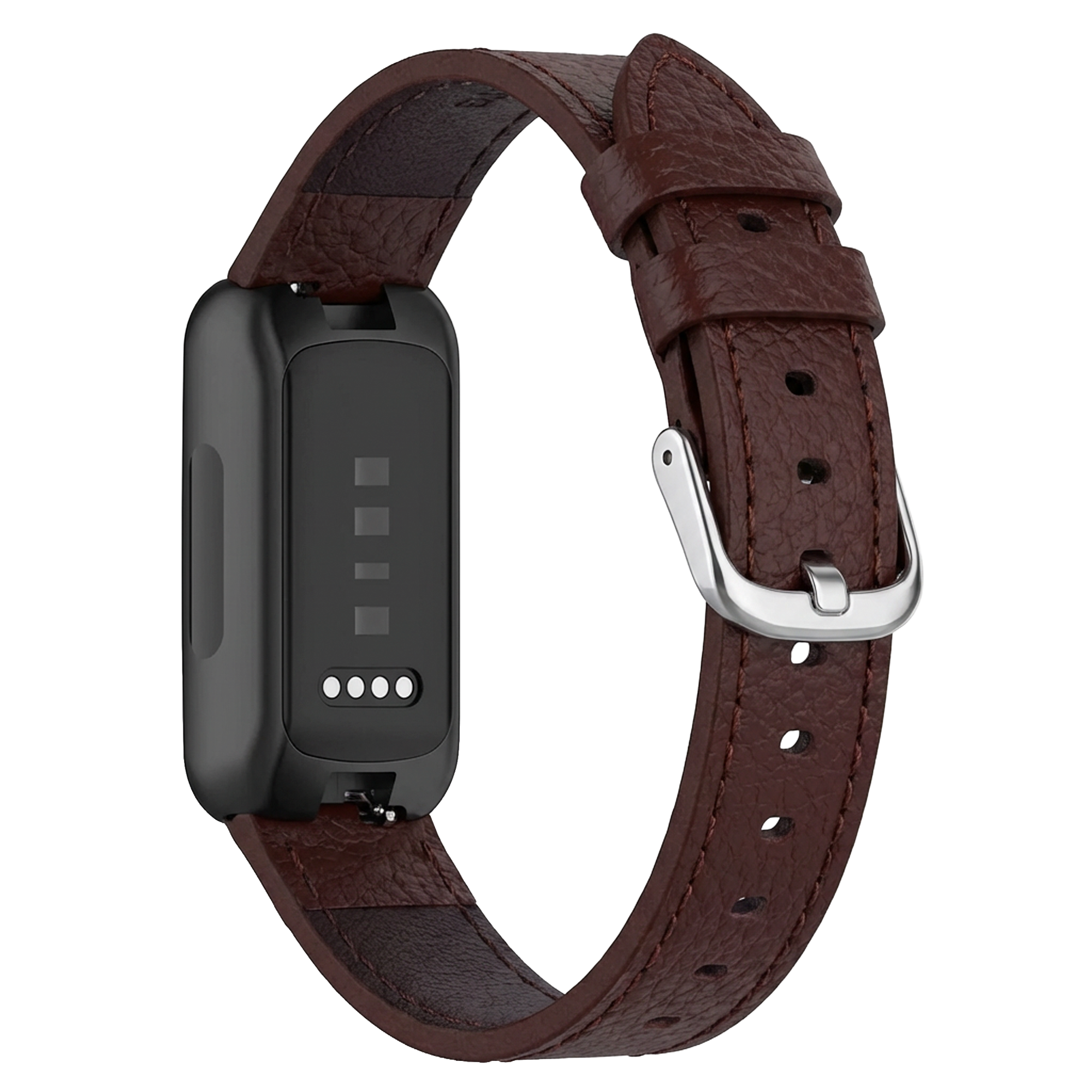Fitbit Inspire 3 Leather Strap (Dark Brown)