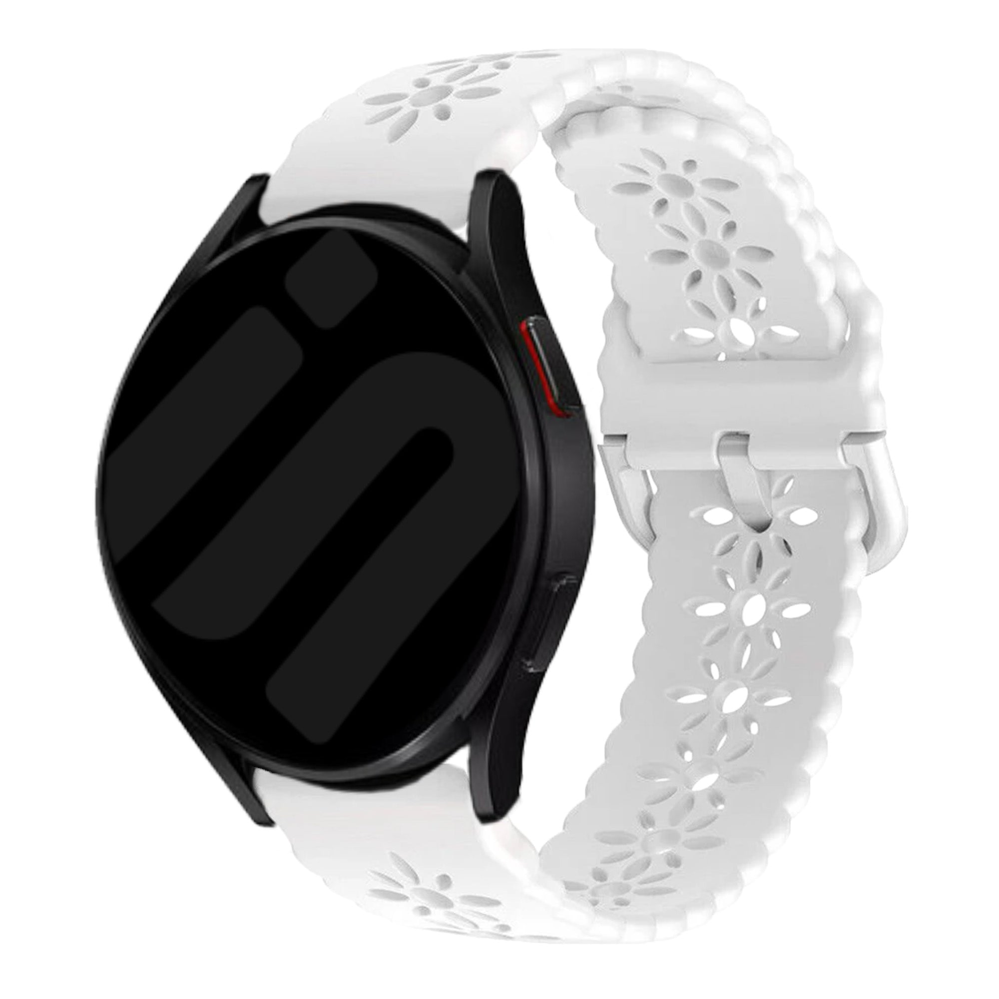 Amazfit Bip U (Pro) Patterned Silicone Strap (White)