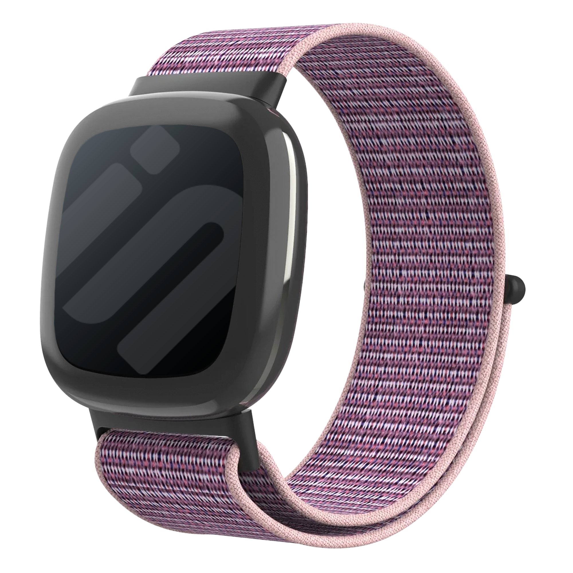 Fitbit Versa 4 Nylon Strap (Pink/Purple)