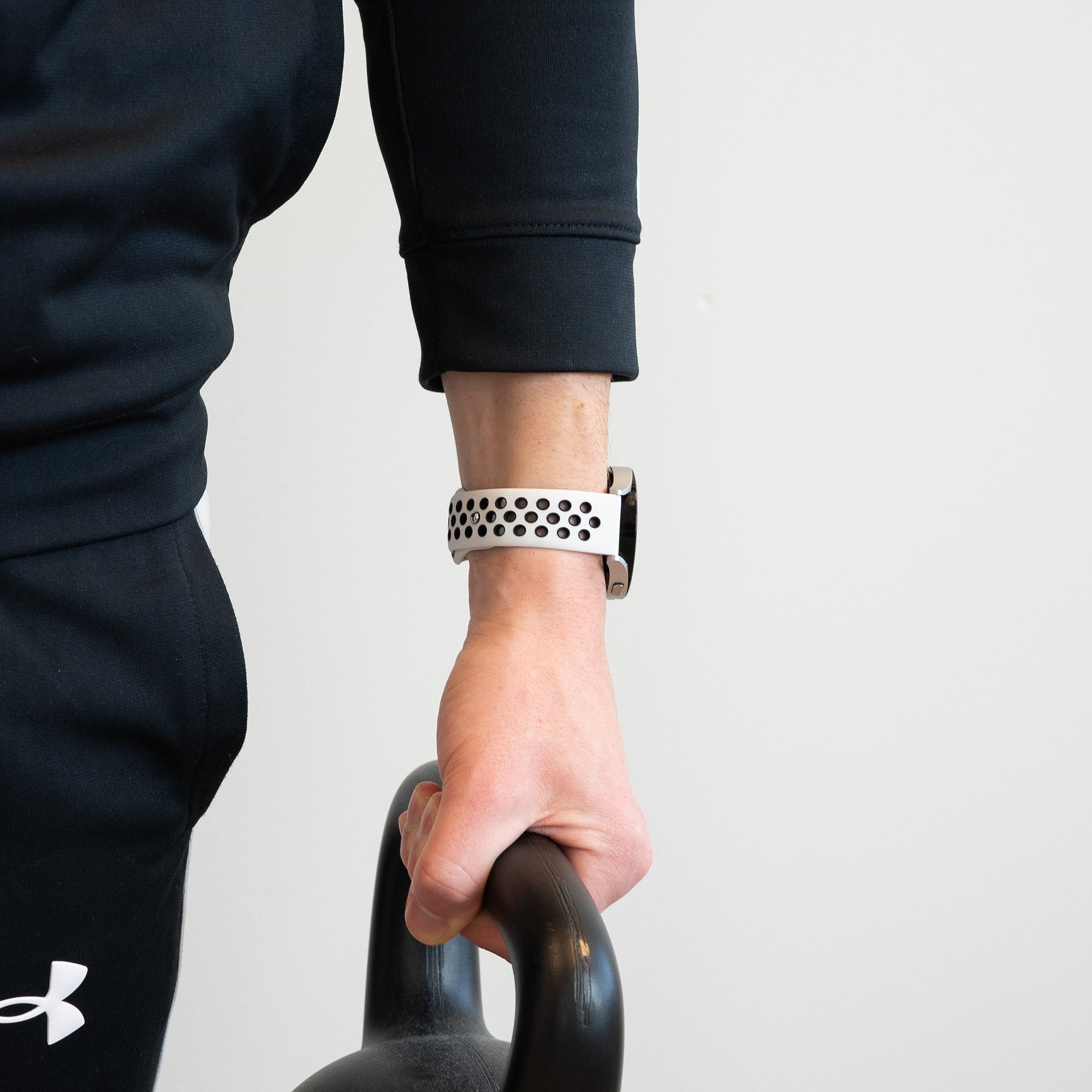 Bandz Amazfit Active 2 Sport Strap 'Deluxe' (White/Black)