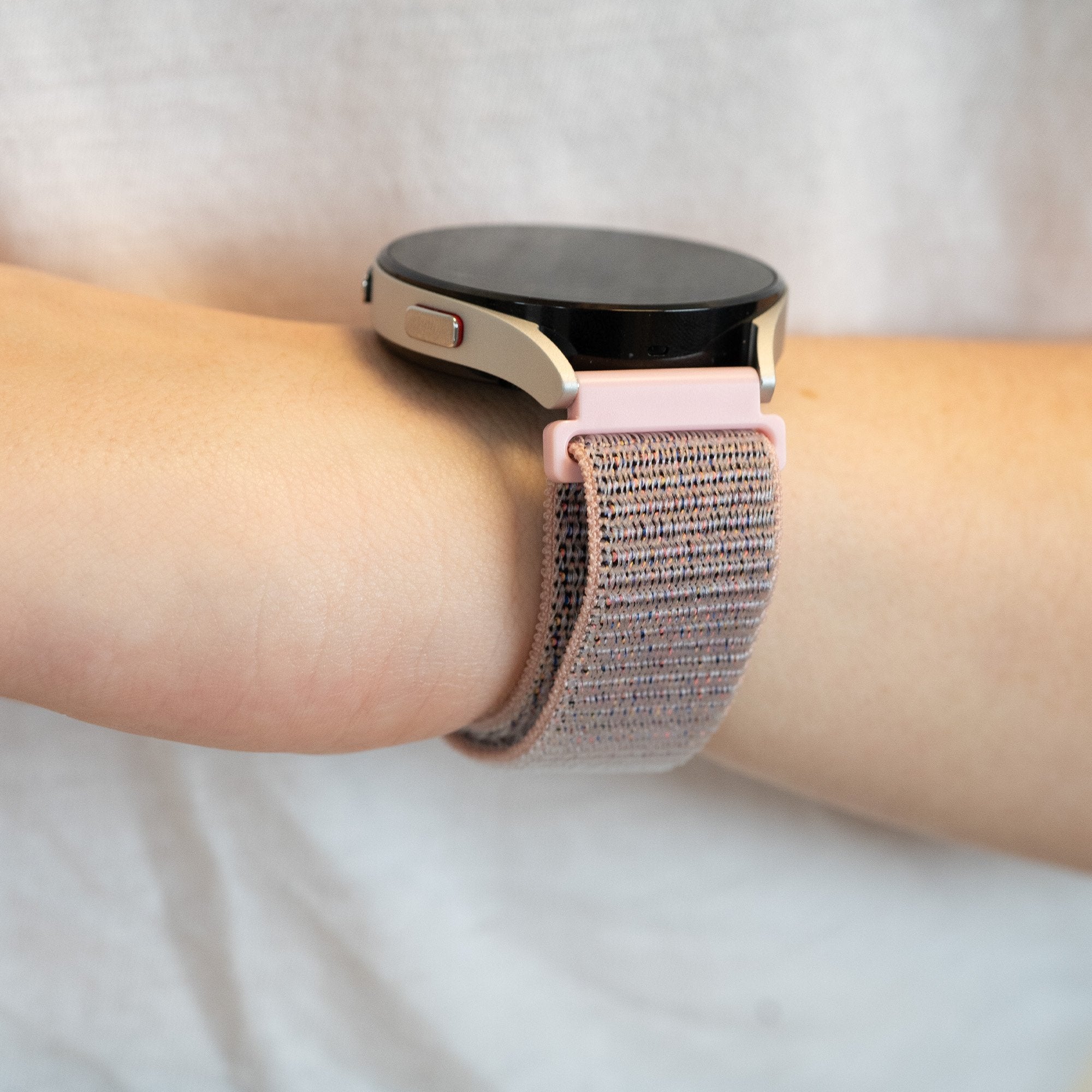 Bandz Amazfit GTS 4 (Mini) Nylon Strap 'Classic' (Pink)