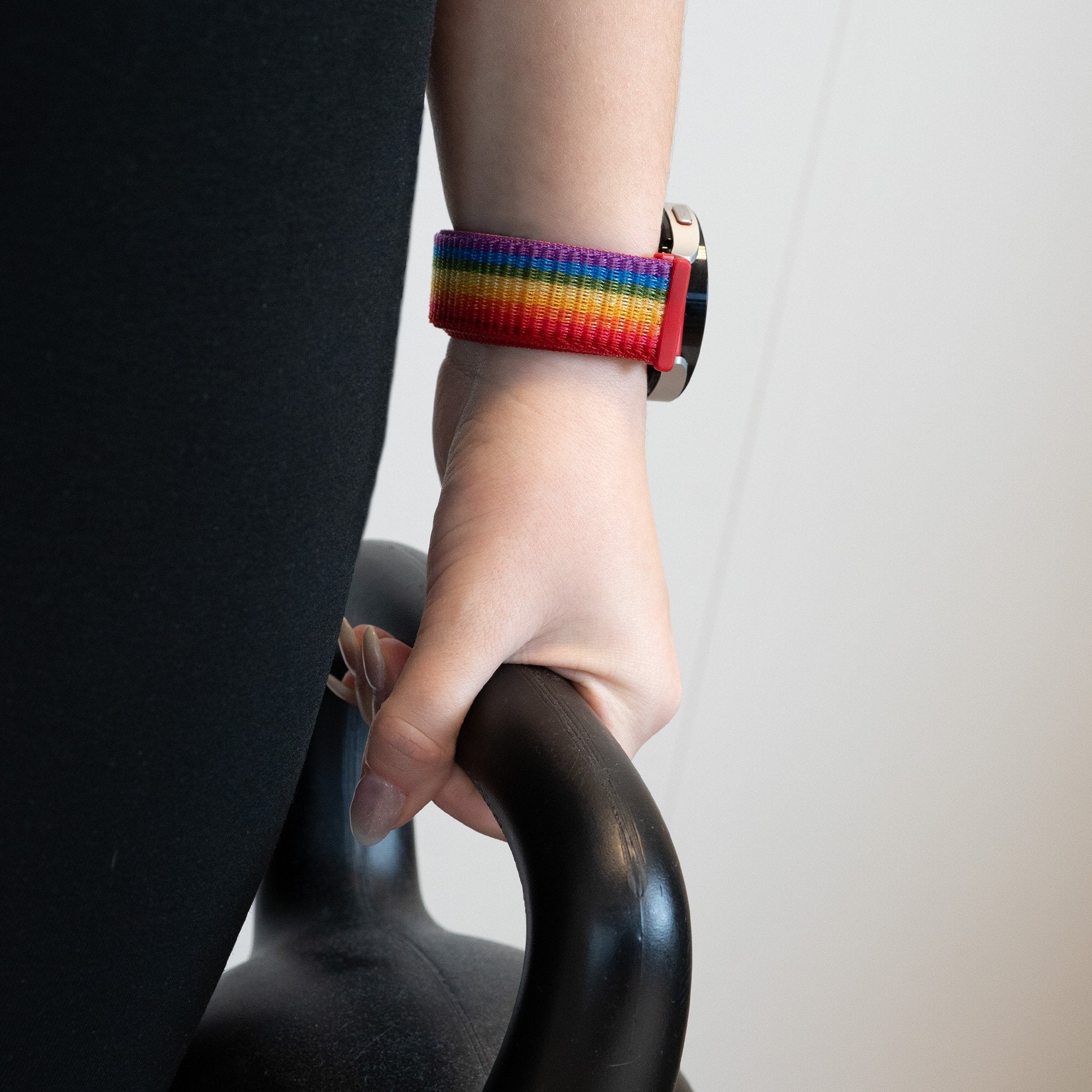 Bandz Garmin Vivomove Sport Nylon Loop Strap (Rainbow)