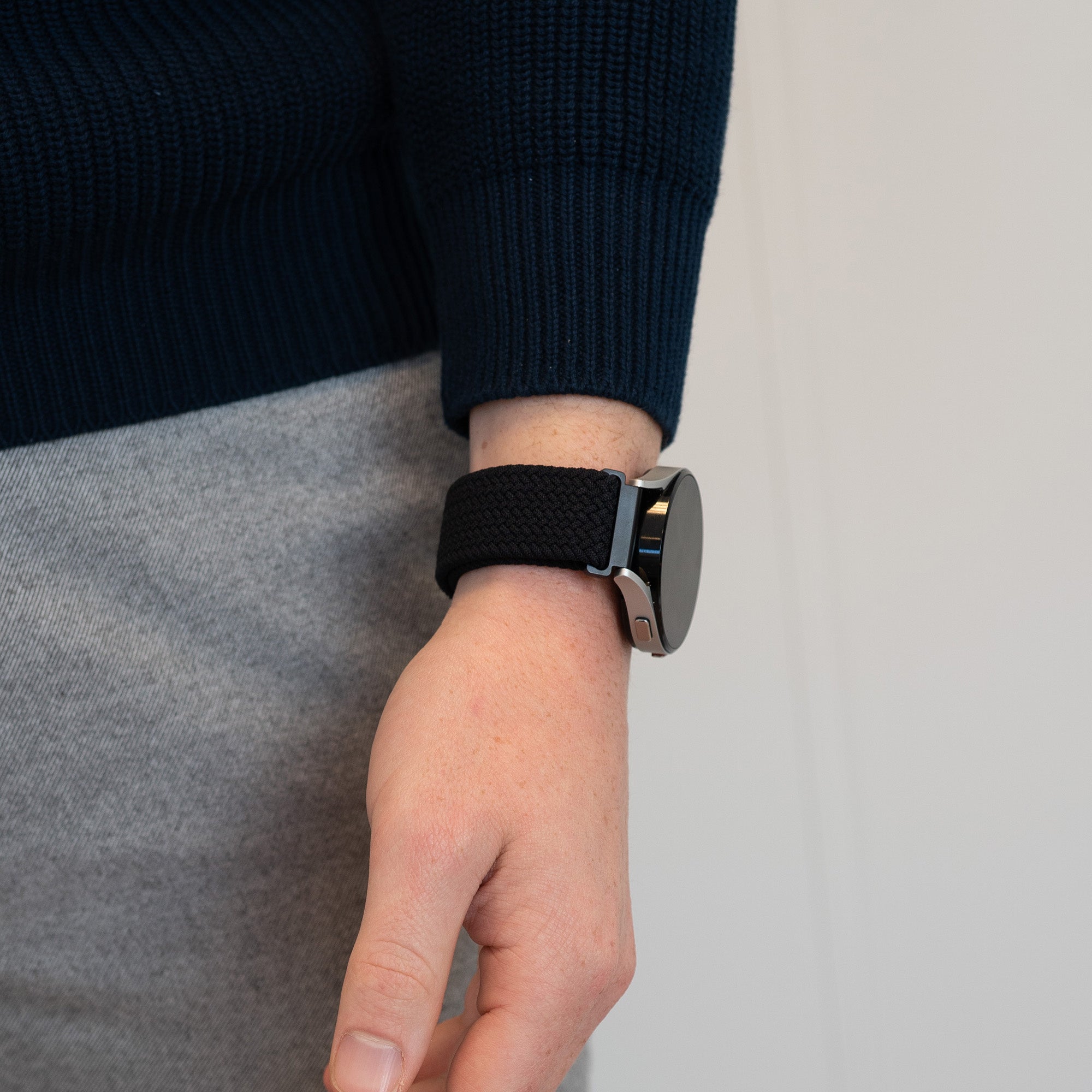 Bandz Amazfit Balance 2 Woven Nylon Strap (Black)