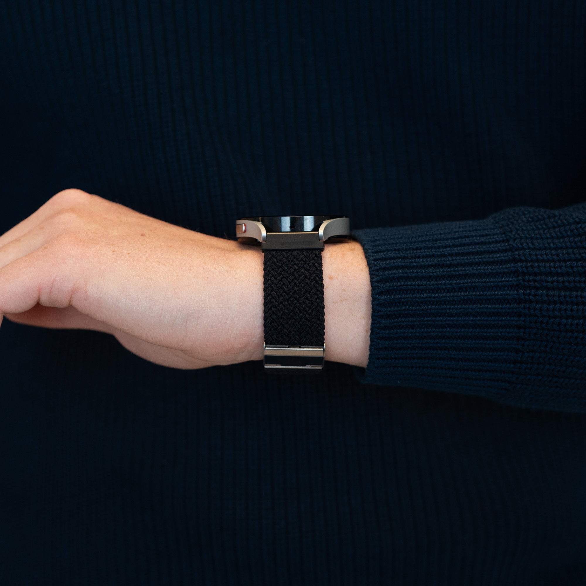 Bandz Amazfit Balance 2 Woven Nylon Strap (Black)