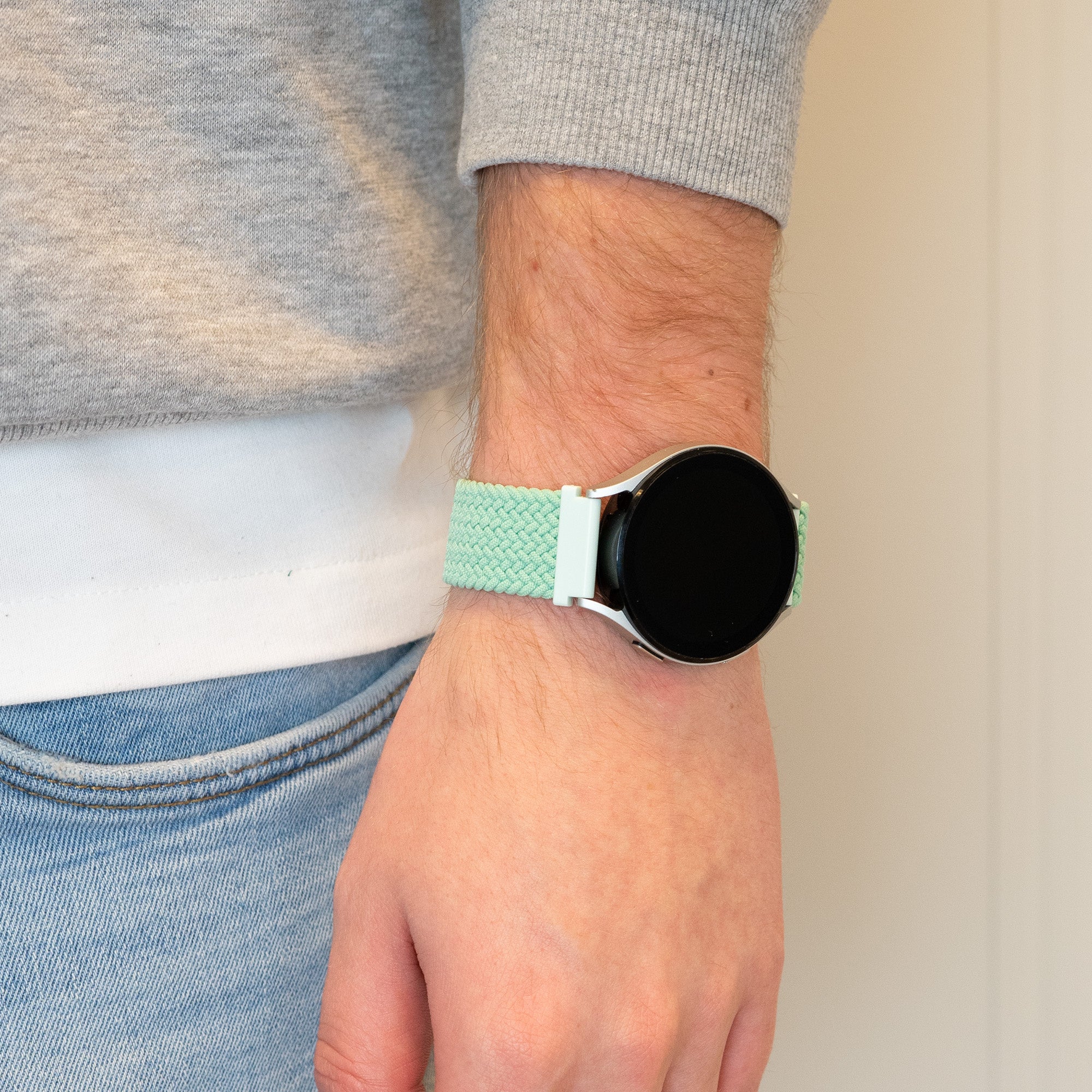 Bandz Garmin Vivomove Trend Woven Nylon Strap (Turquoise)