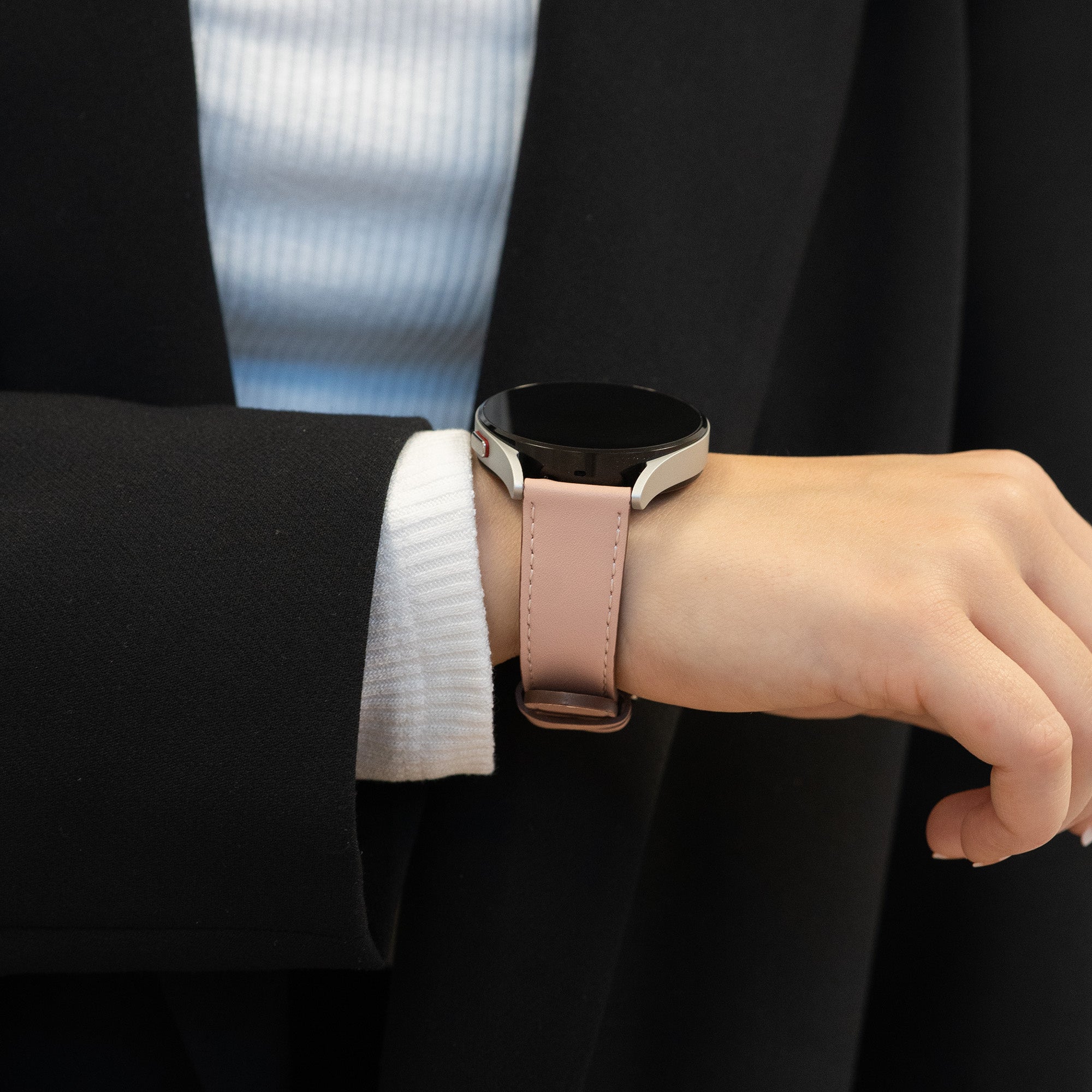 Bandz Samsung Galaxy Watch 4 40mm Leather Strap 'Deluxe' (Pink)