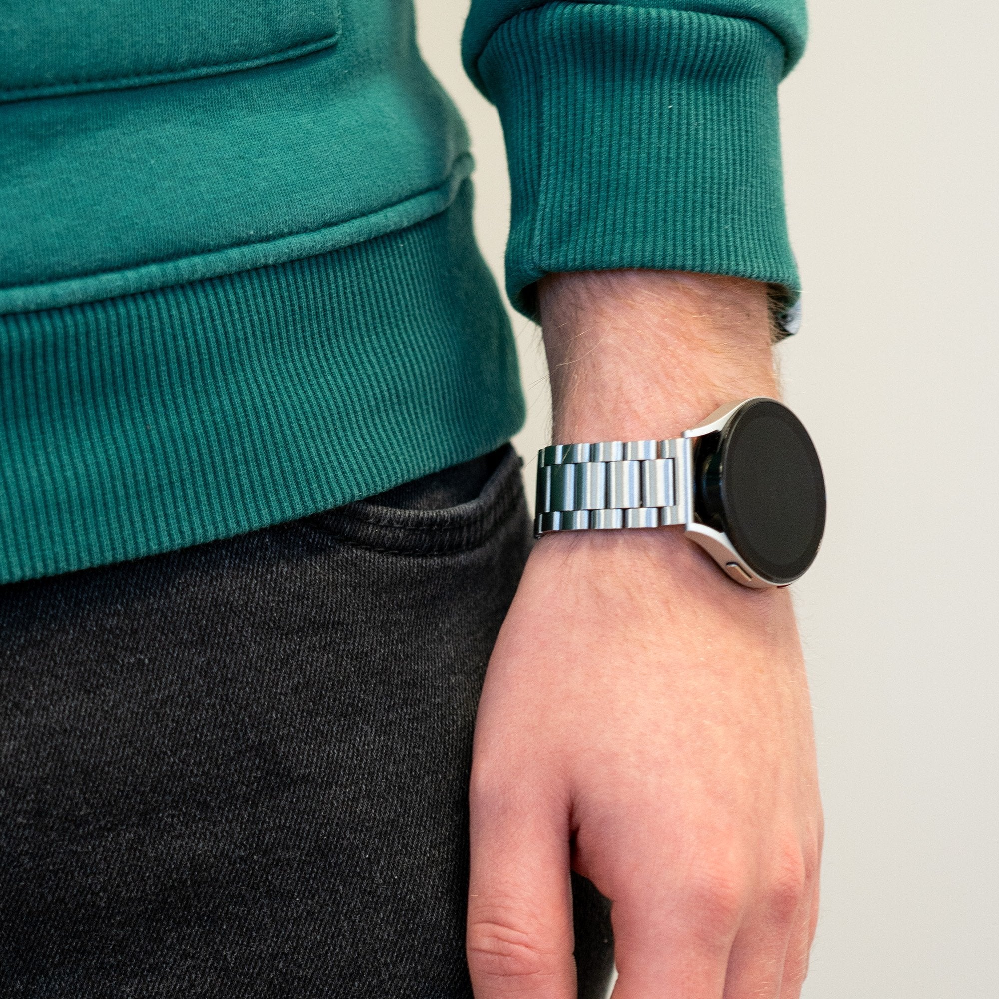 Bandz Garmin Vivomove Sport Steel Strap 'Classic' (Silver)