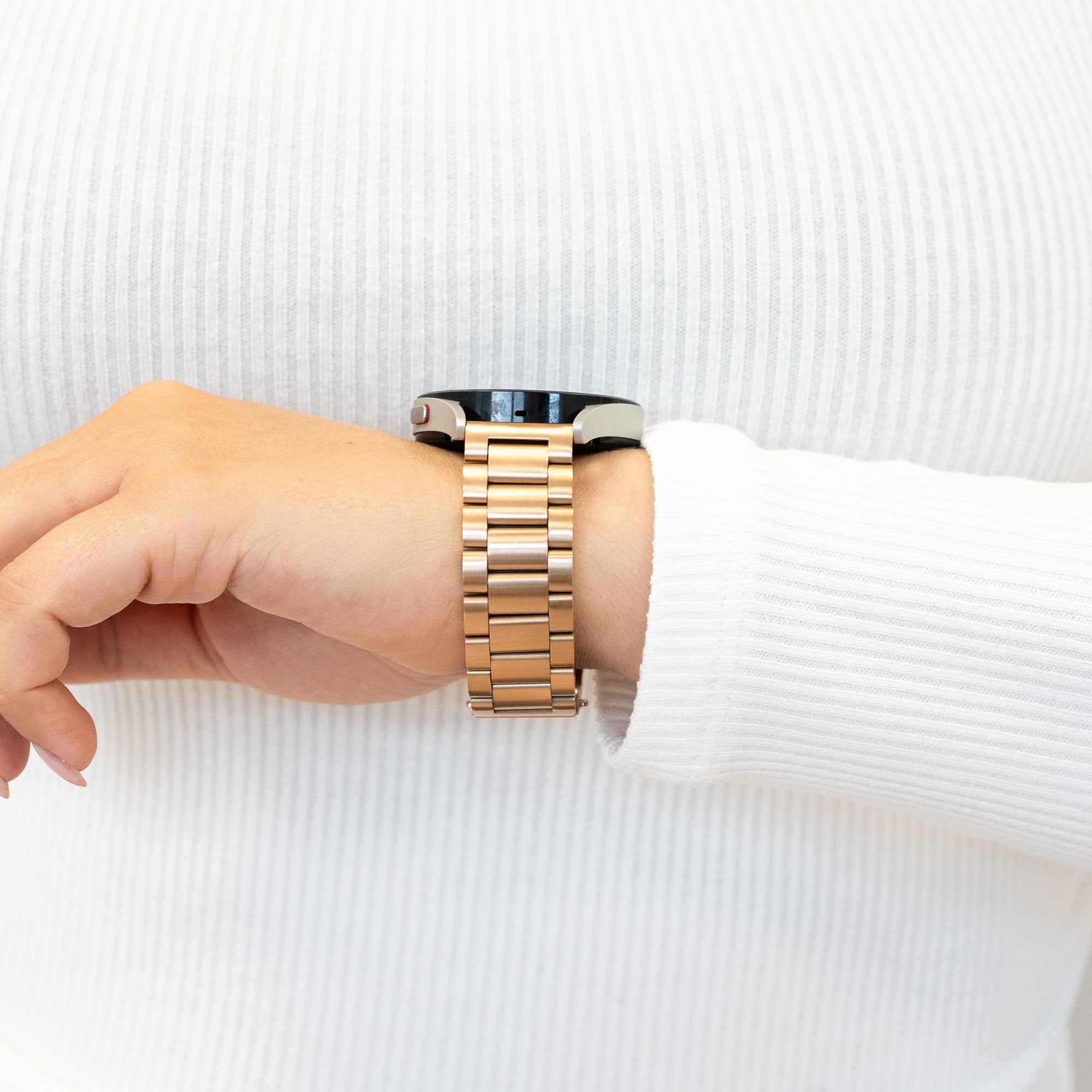 Bandz Garmin Vivomove Sport Steel Strap 'Classic' (Rose Gold)