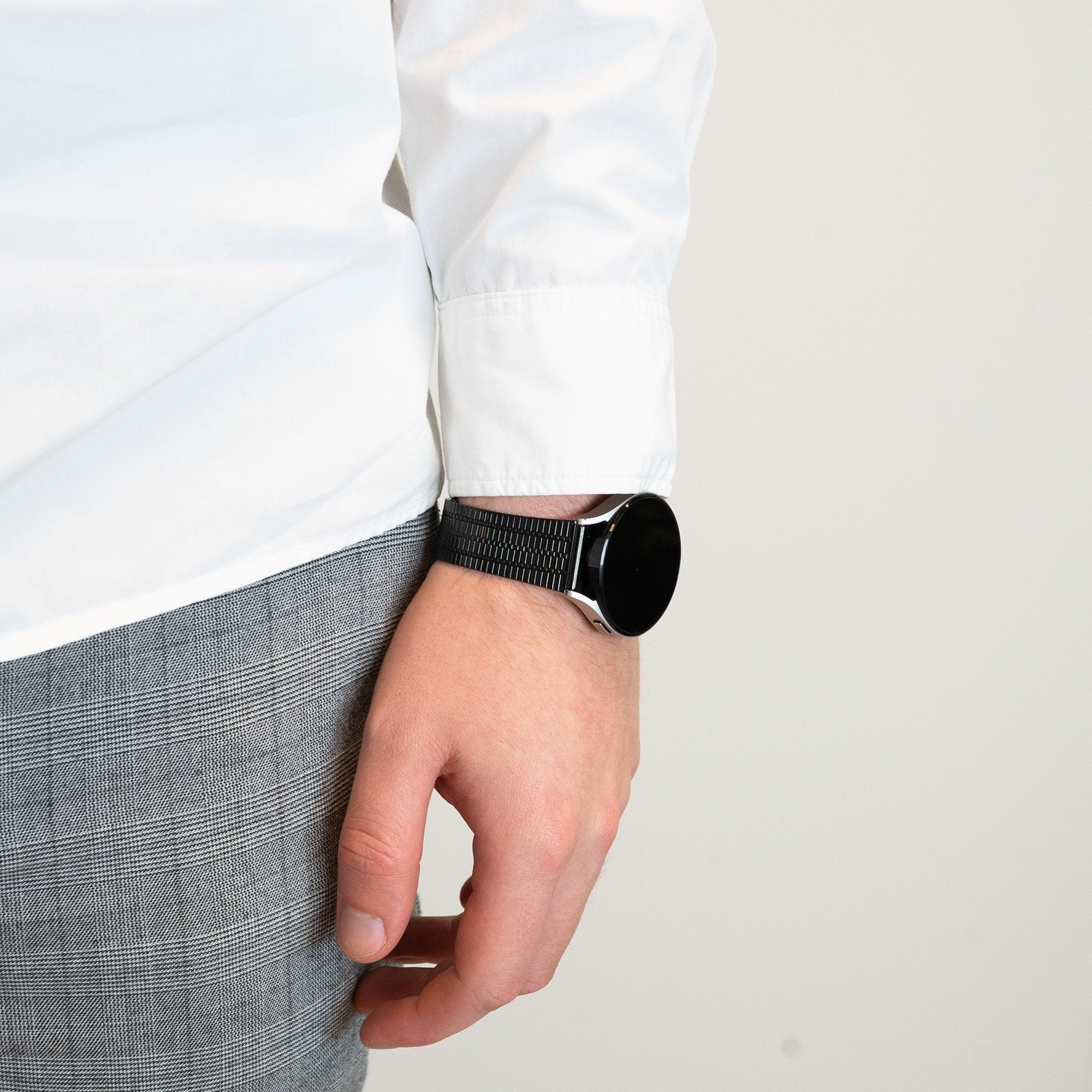 Bandz Oppo Watch X2 Adjustable Steel Strap (Black)