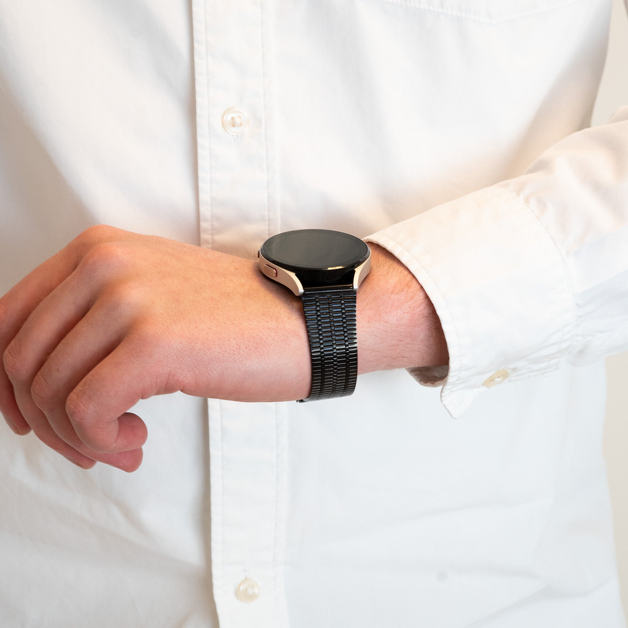 Bandz Garmin Vivomove Trend Adjustable Steel Strap (Black)