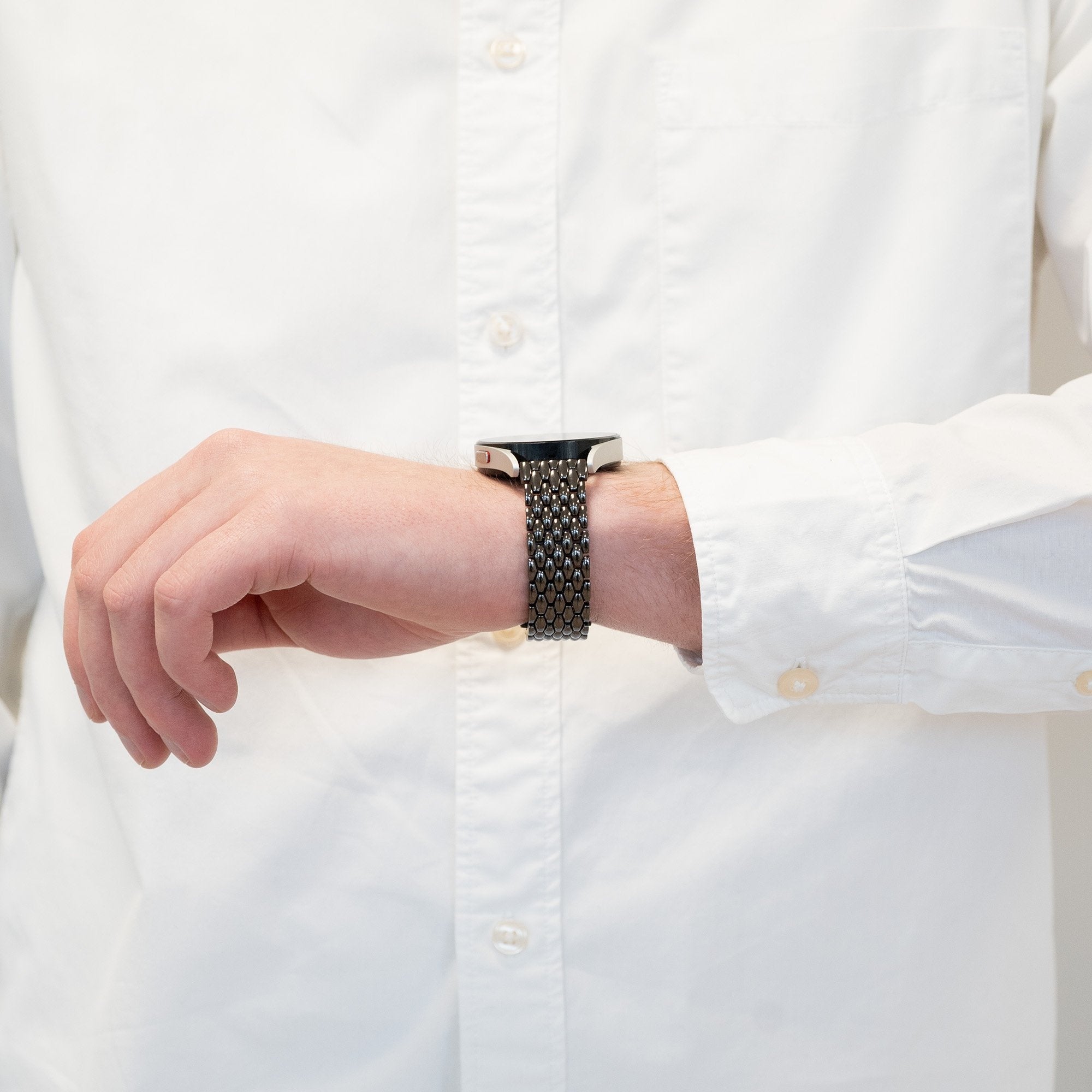 Bandz Huawei Watch GT 6 Pro - 46mm Steel Strap 'Dragon' (Black)