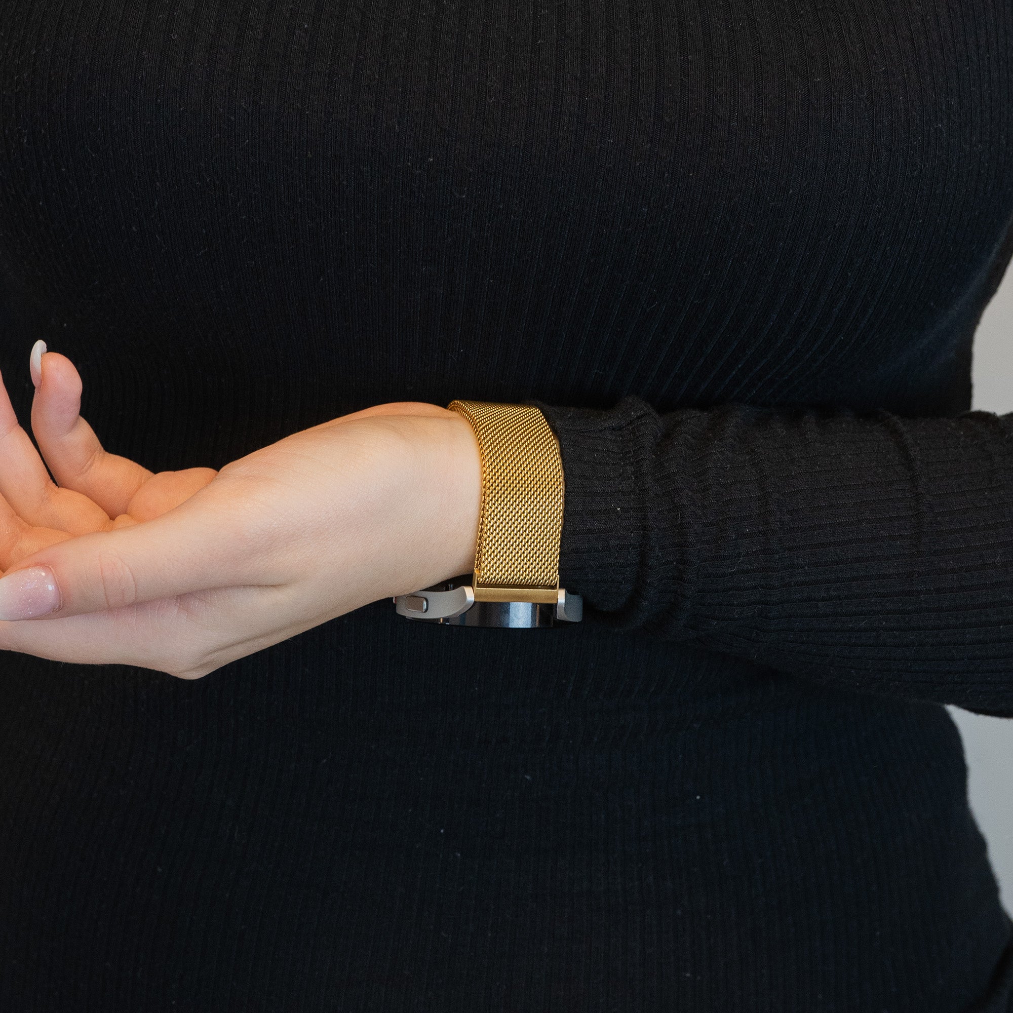 Bandz ICE Smart 3.0 Rectangular 1.78 Milanese Loop Strap (Gold)