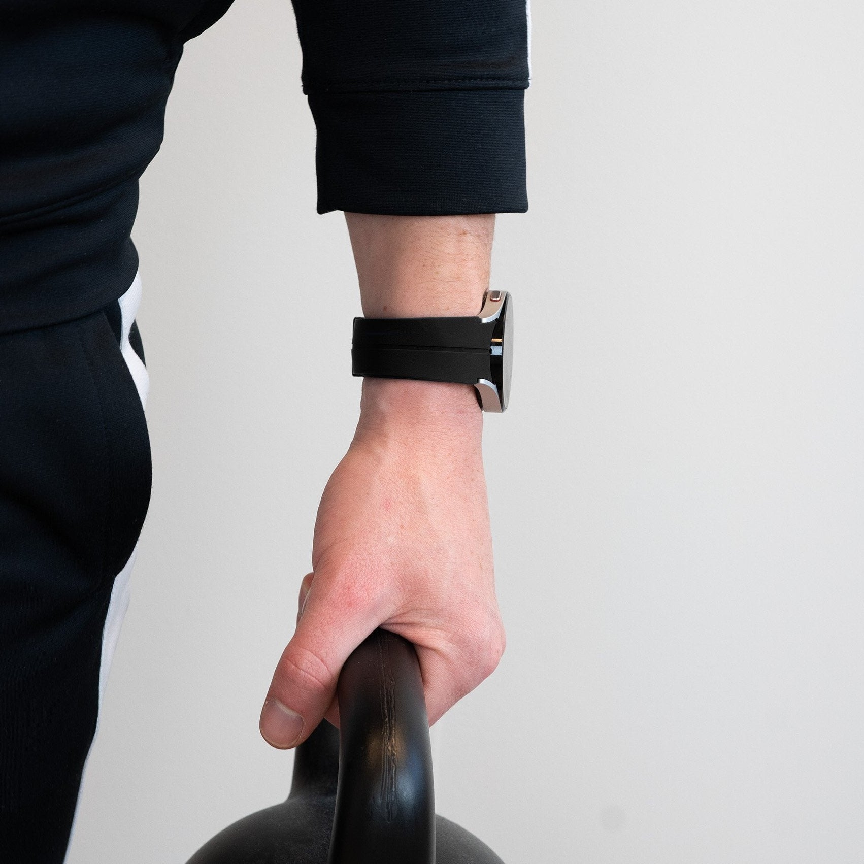 Bandz Samsung Galaxy Watch 4 40mm Silicone Strap with D-Buckle (Black)