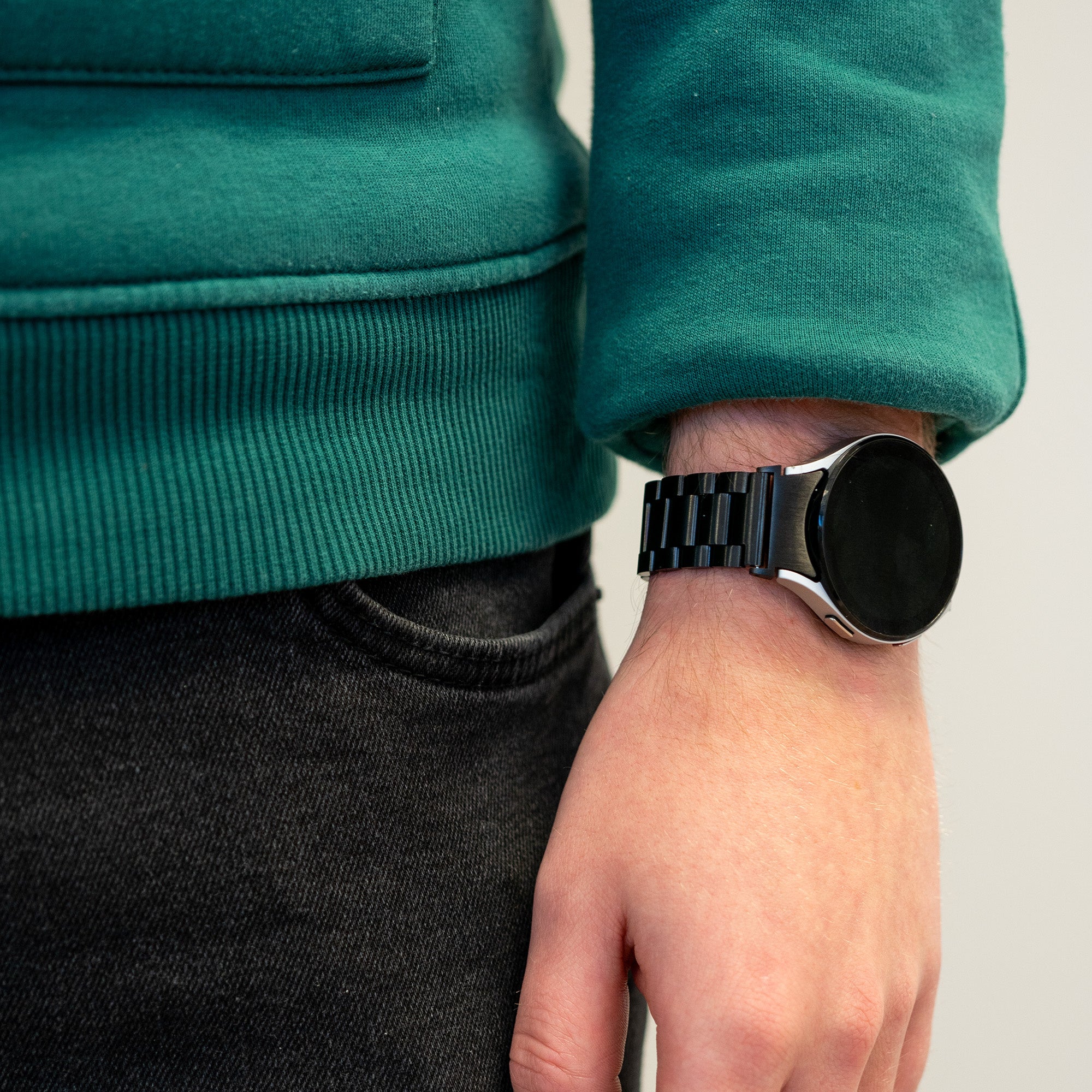 Bandz Samsung Galaxy Watch 6 Classic 47mm Steel Strap 'Classic' (Black)