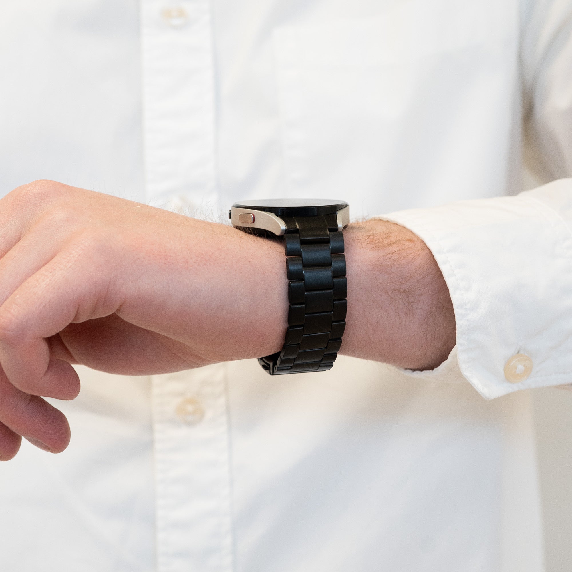 Bandz Samsung Galaxy Watch 4 40mm Titanium Strap 'Classic' (Black)