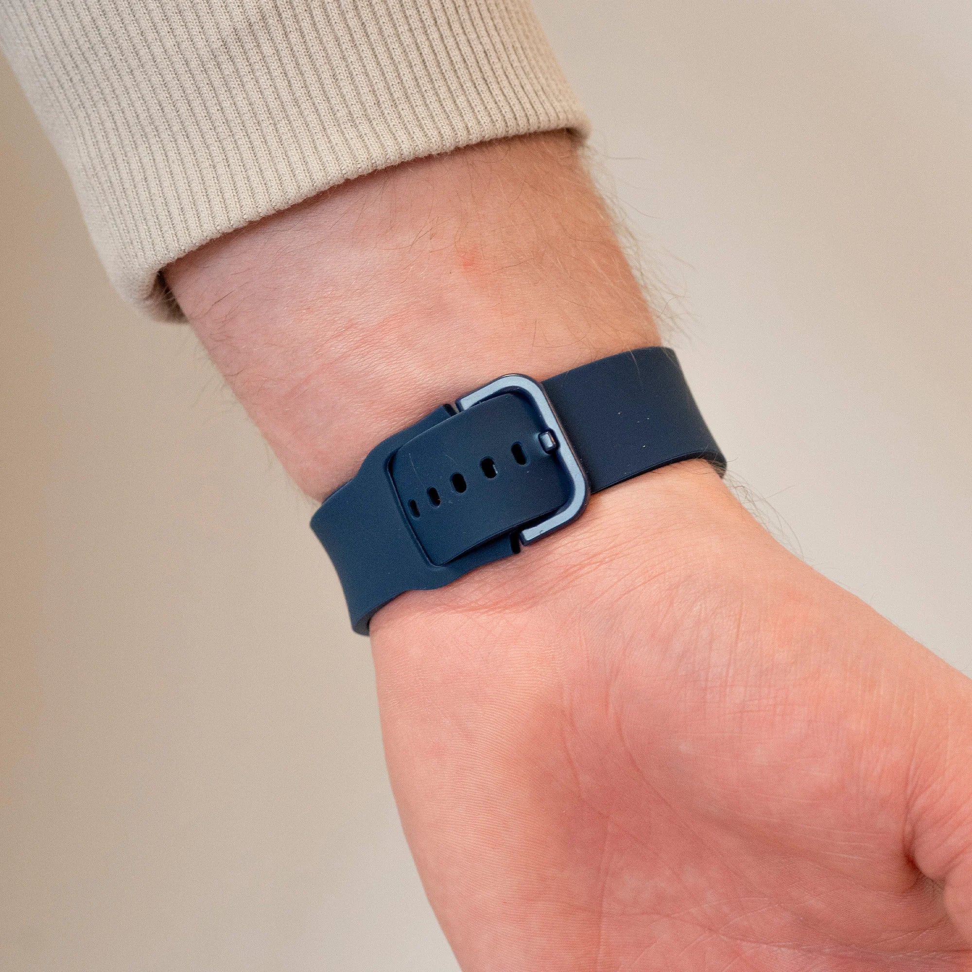 Samsung Galaxy Watch 4 40mm 'One push' Silicone Strap (Dark Blue)