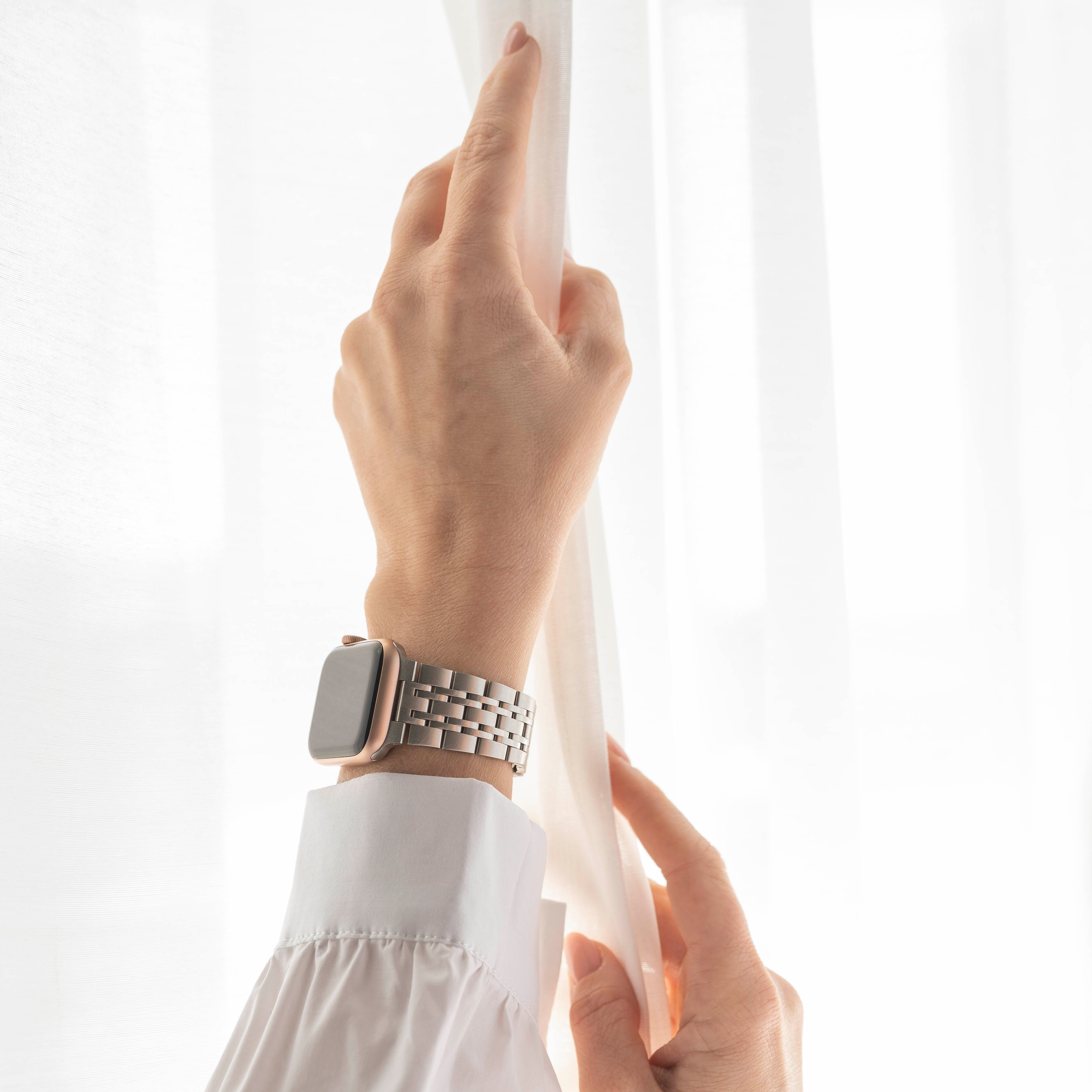 Apple Watch Luxury Steel Chain Strap (Starlight)