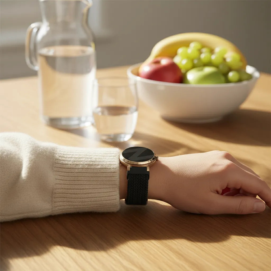 Bandz Pebble Round 2 - 14mm Woven Nylon Strap (Black)